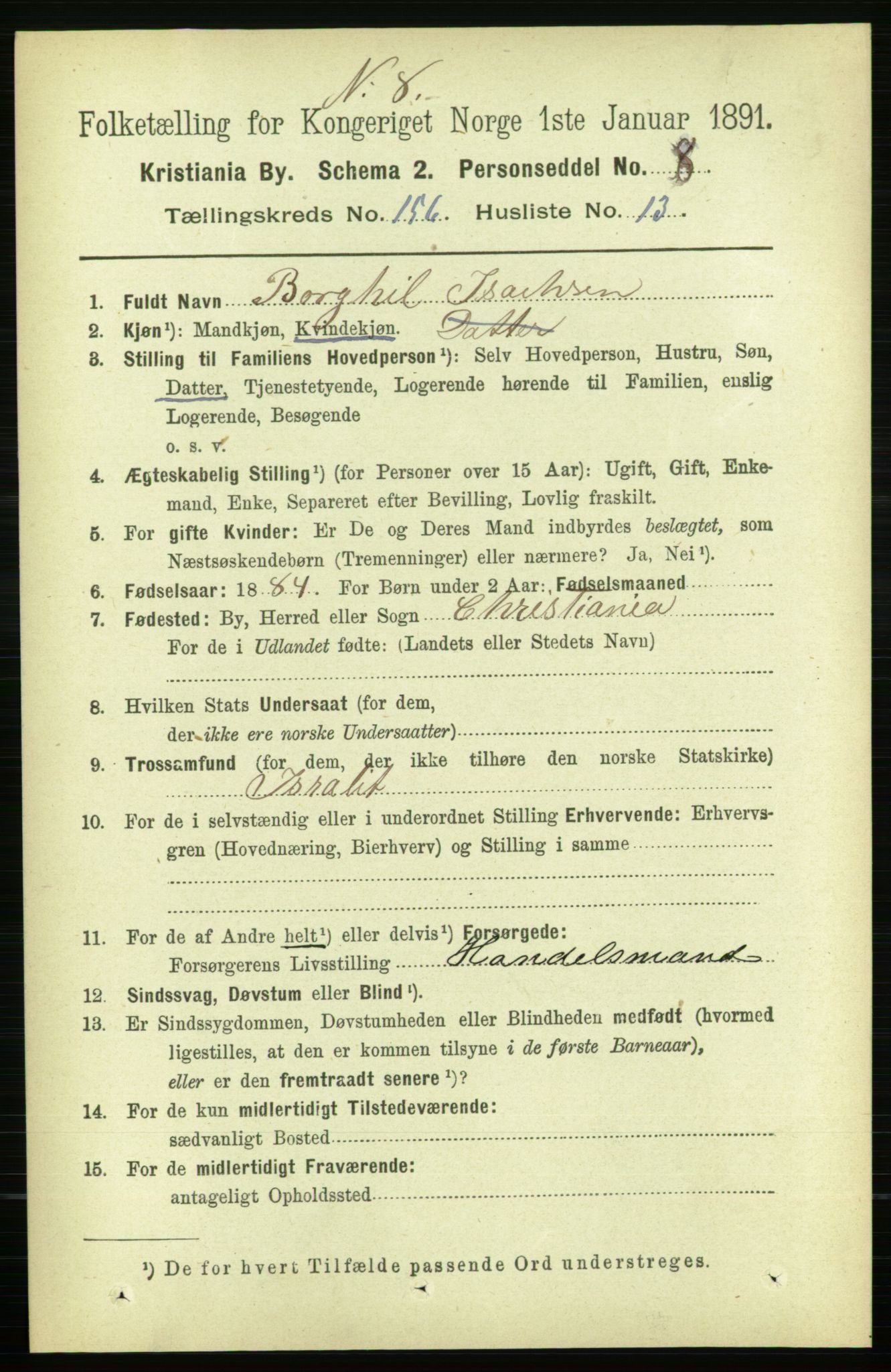 RA, 1891 census for 0301 Kristiania, 1891, p. 88902