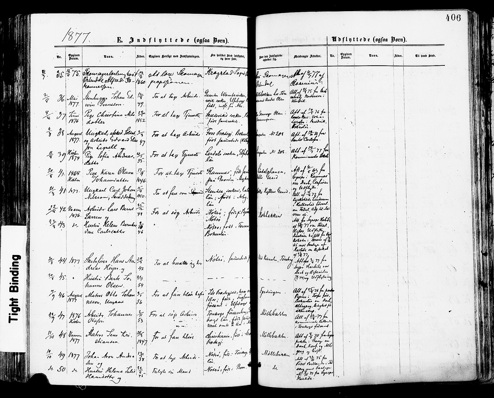 Tønsberg kirkebøker, AV/SAKO-A-330/F/Fa/L0010: Parish register (official) no. I 10, 1874-1880, p. 406