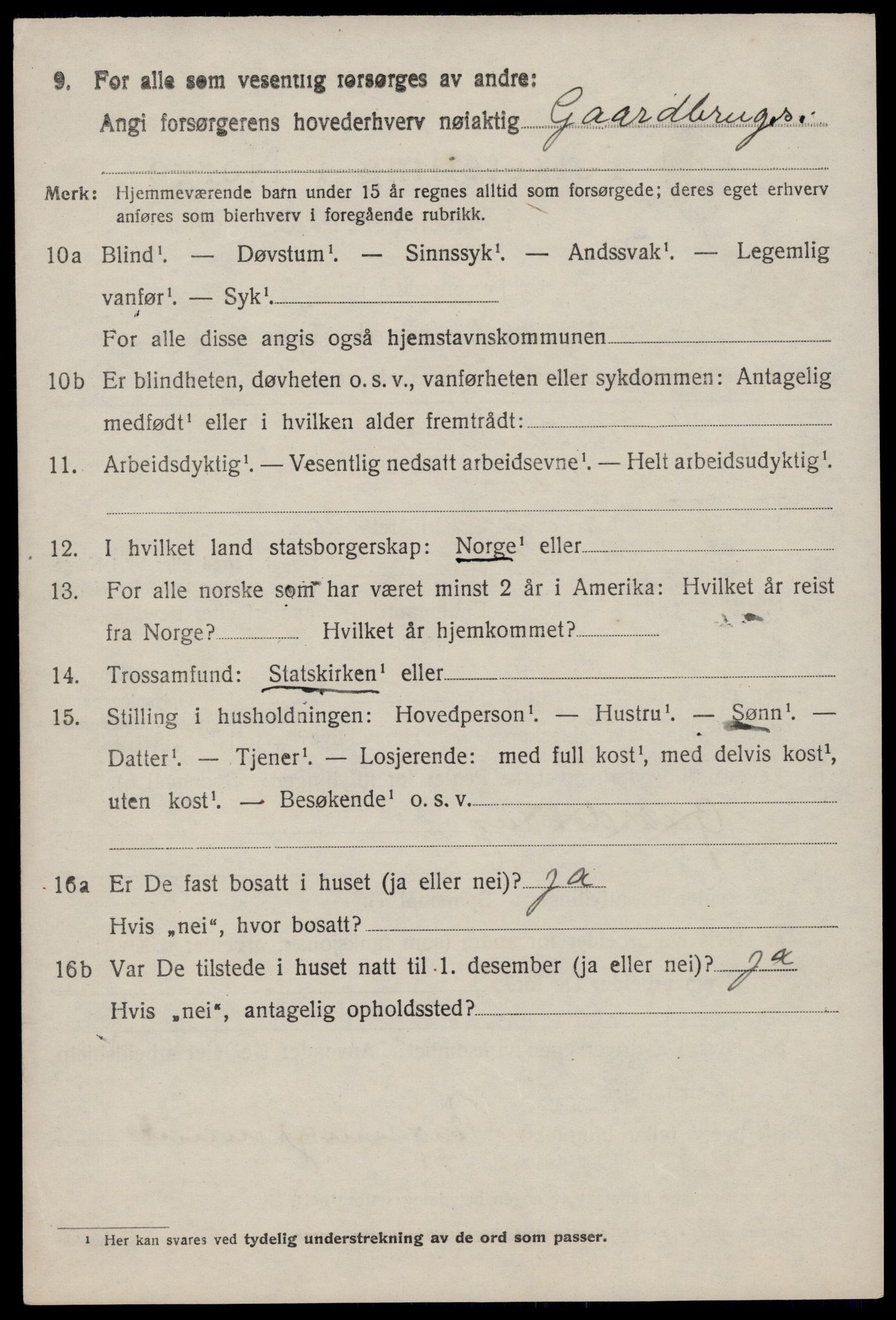 SAST, 1920 census for Strand, 1920, p. 4933