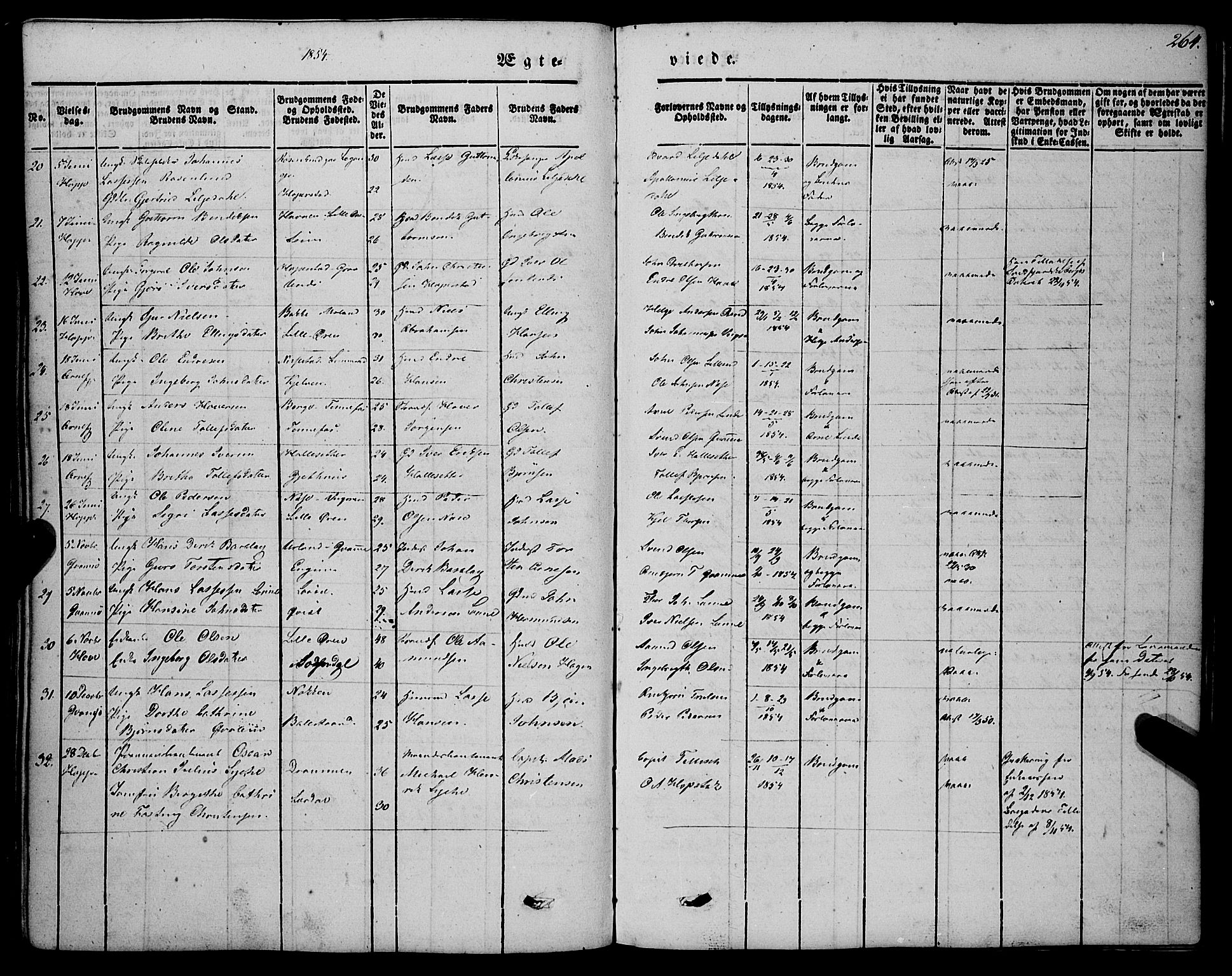 Vik sokneprestembete, AV/SAB-A-81501/H/Haa/Haaa/L0008: Parish register (official) no. A 8, 1846-1865, p. 264