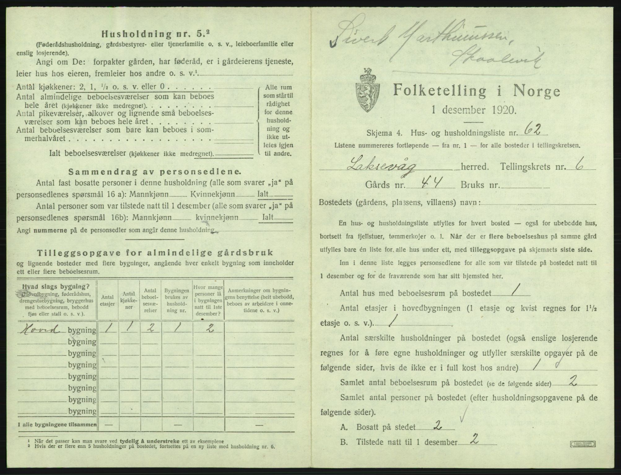 SAB, 1920 census for Laksevåg, 1920, p. 1547