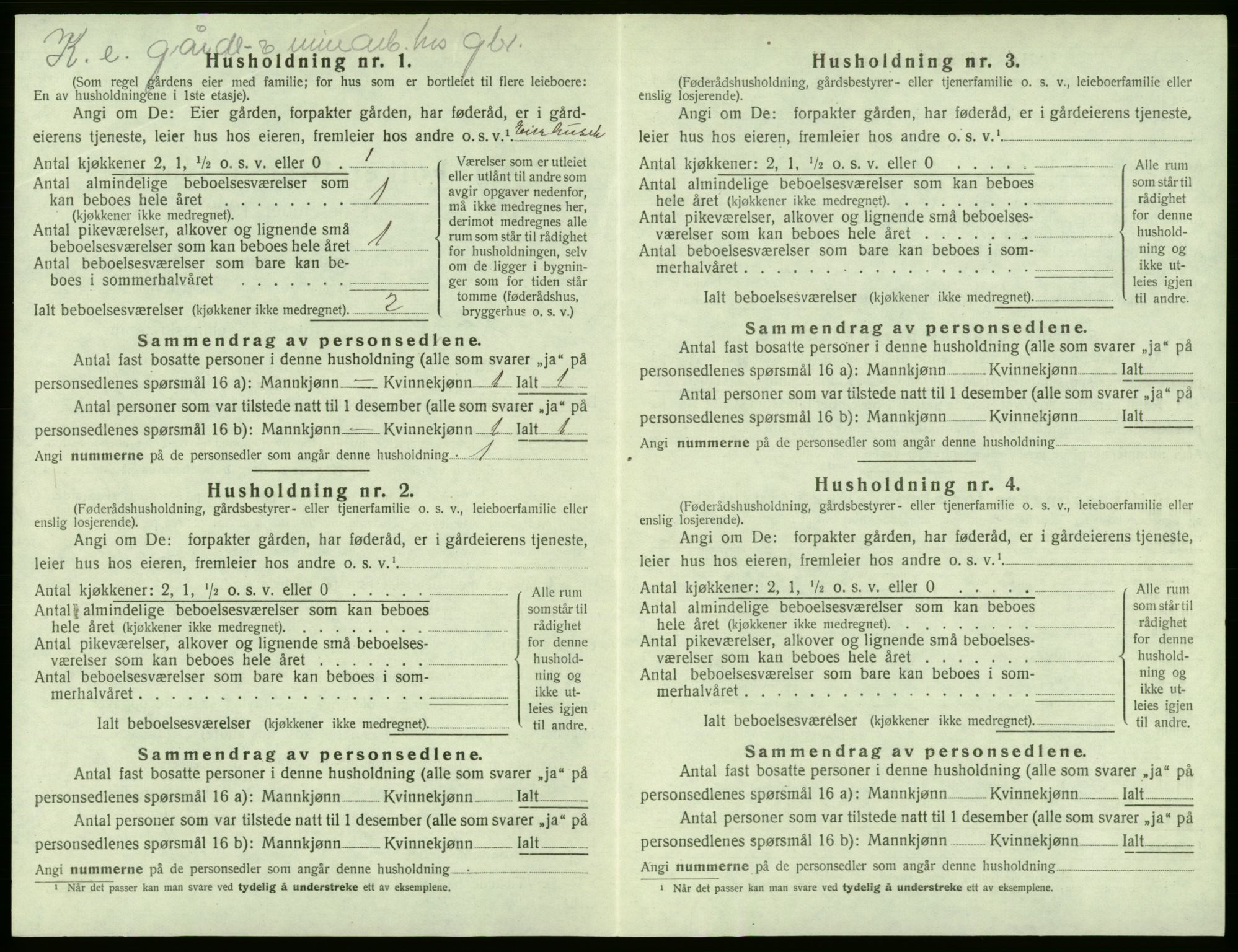 SAB, 1920 census for Sund, 1920, p. 669