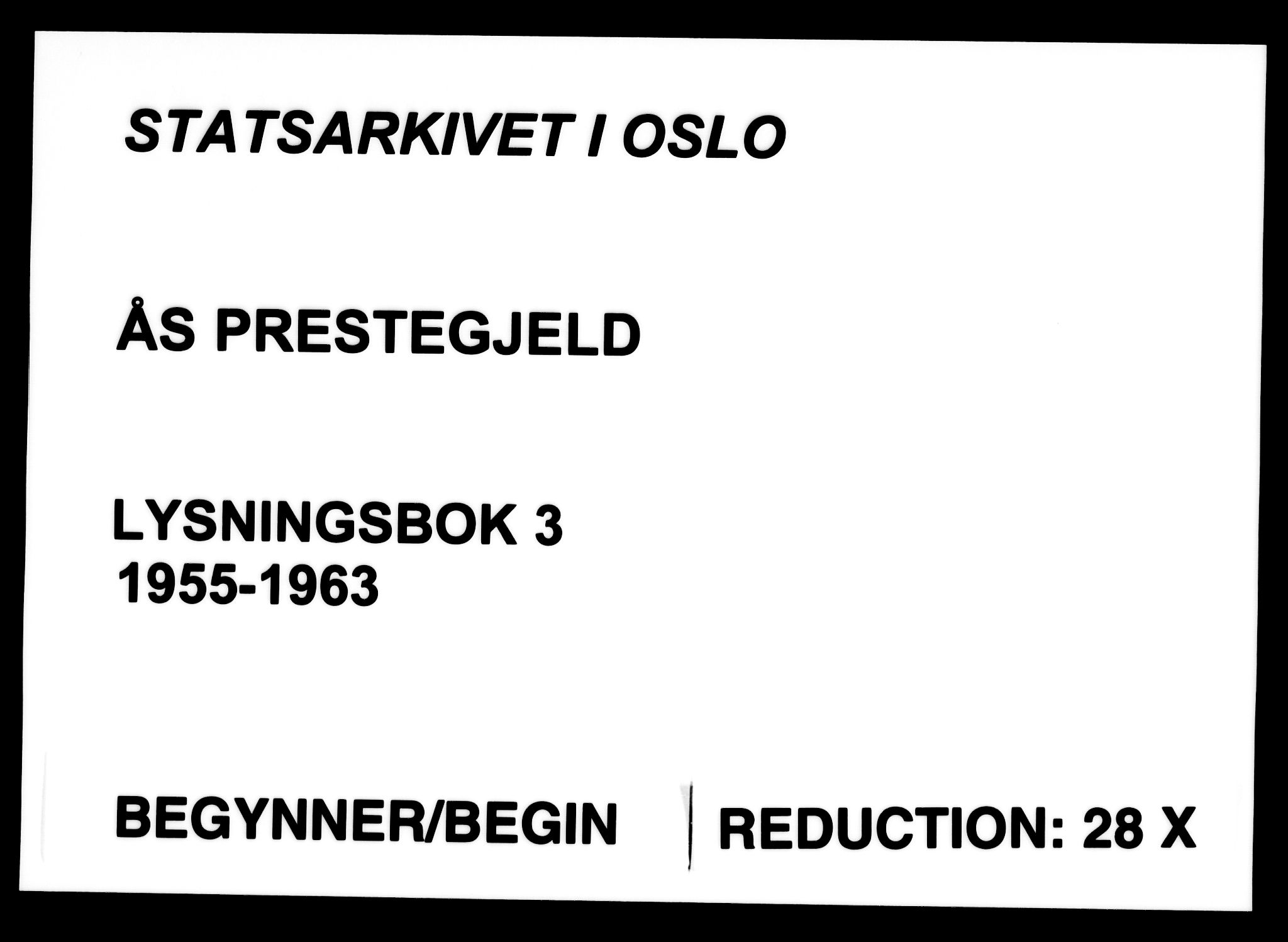 Ås prestekontor Kirkebøker, SAO/A-10894/H/Ha/L0003: Banns register no. 3, 1955-1963
