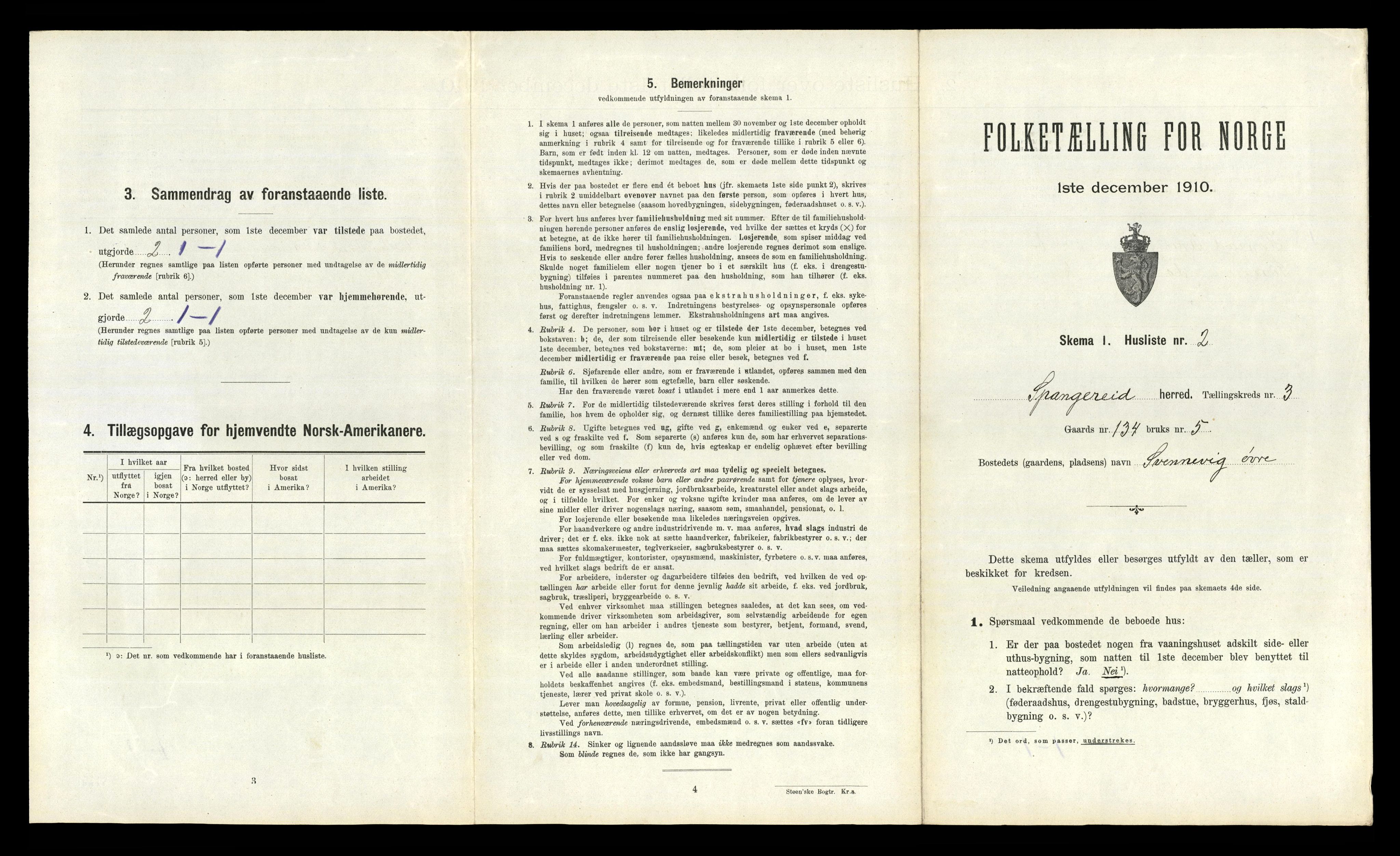 RA, 1910 census for Spangereid, 1910, p. 387