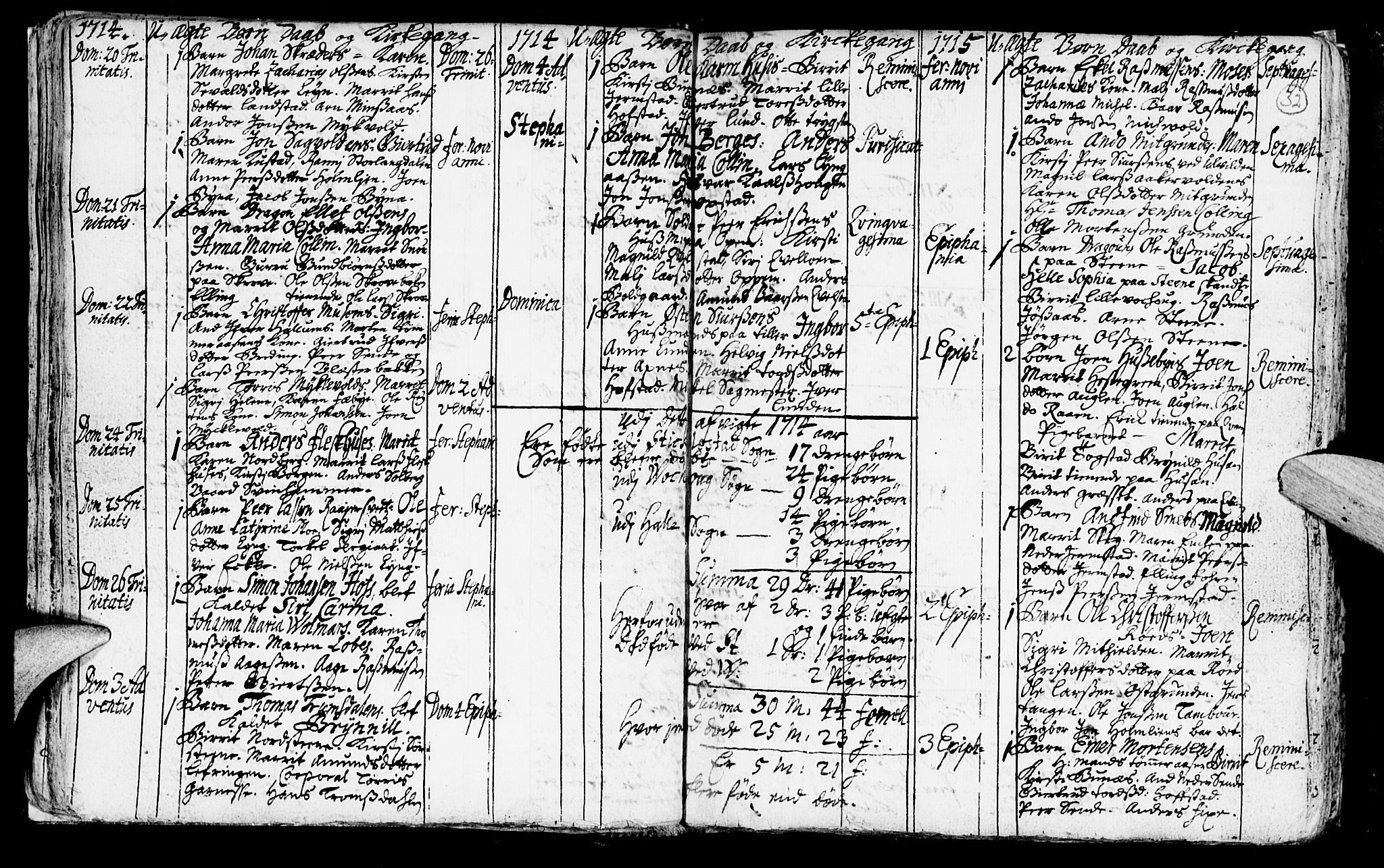 Ministerialprotokoller, klokkerbøker og fødselsregistre - Nord-Trøndelag, SAT/A-1458/723/L0230: Parish register (official) no. 723A01, 1705-1747, p. 32