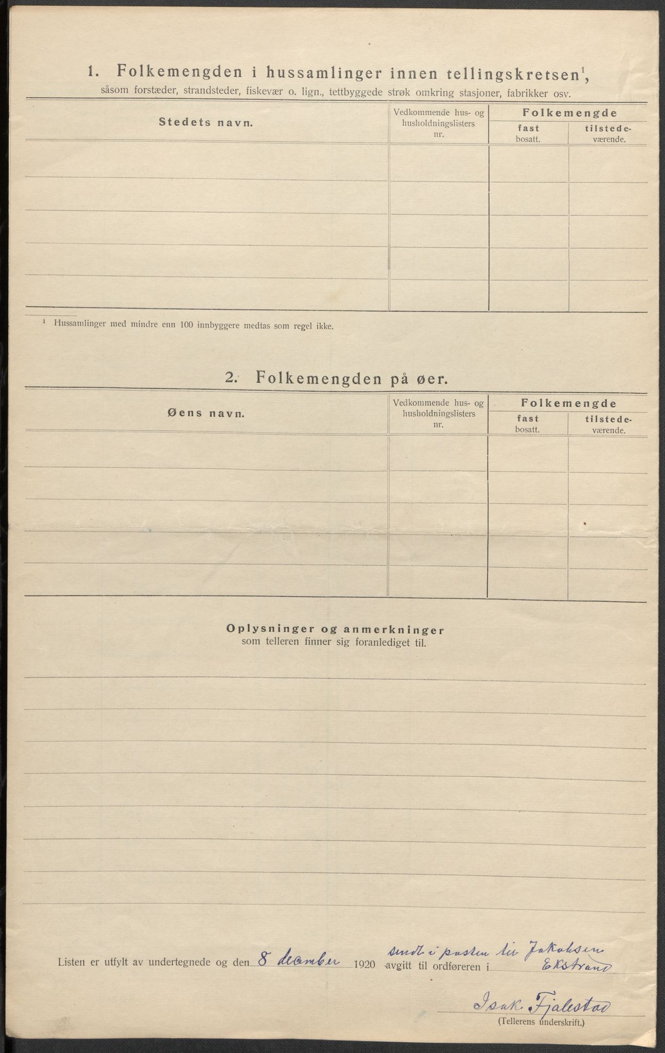 SAKO, 1920 census for Bamble, 1920, p. 31