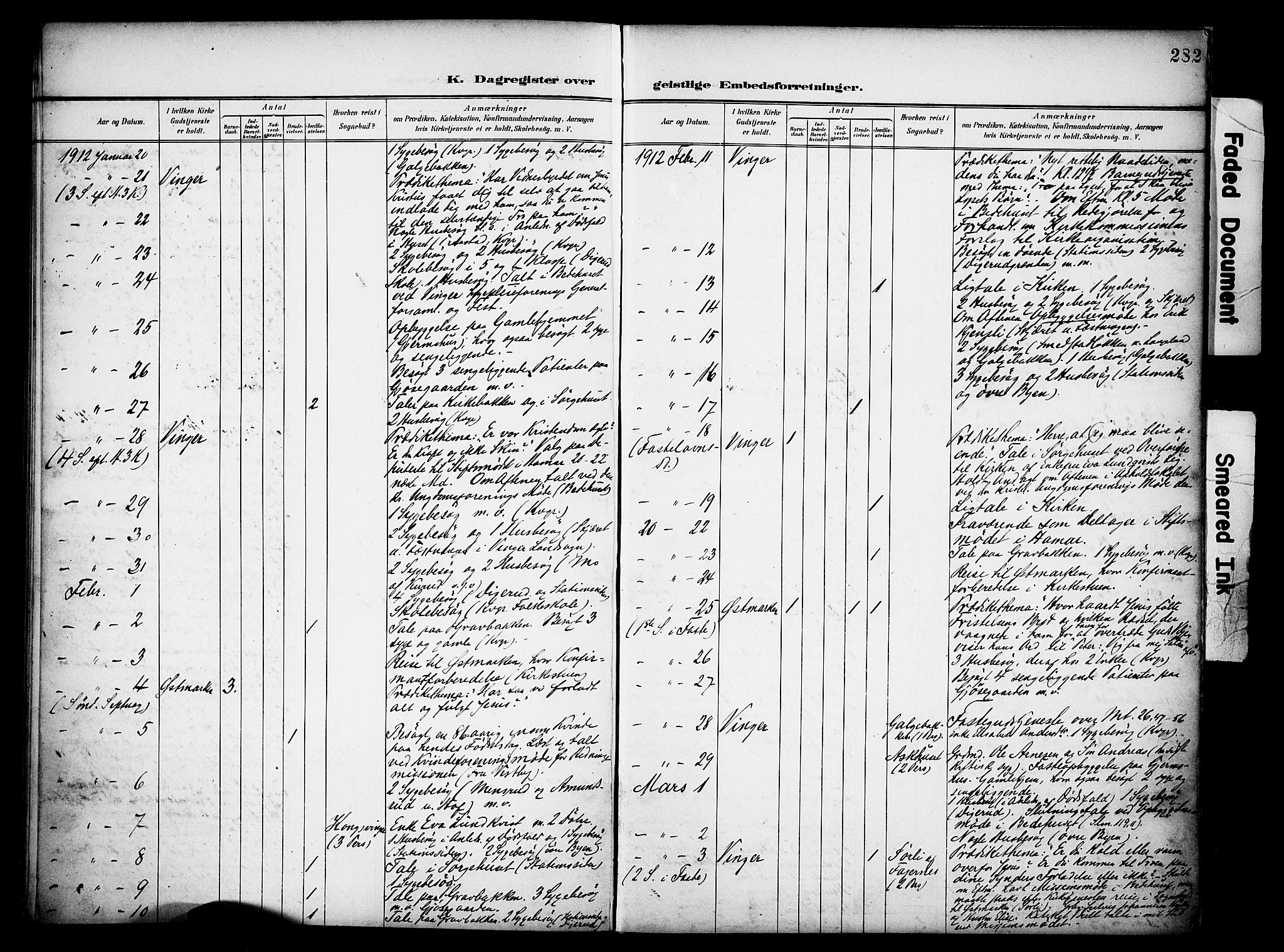 Vinger prestekontor, AV/SAH-PREST-024/H/Ha/Haa/L0016: Parish register (official) no. 16, 1898-1920, p. 282