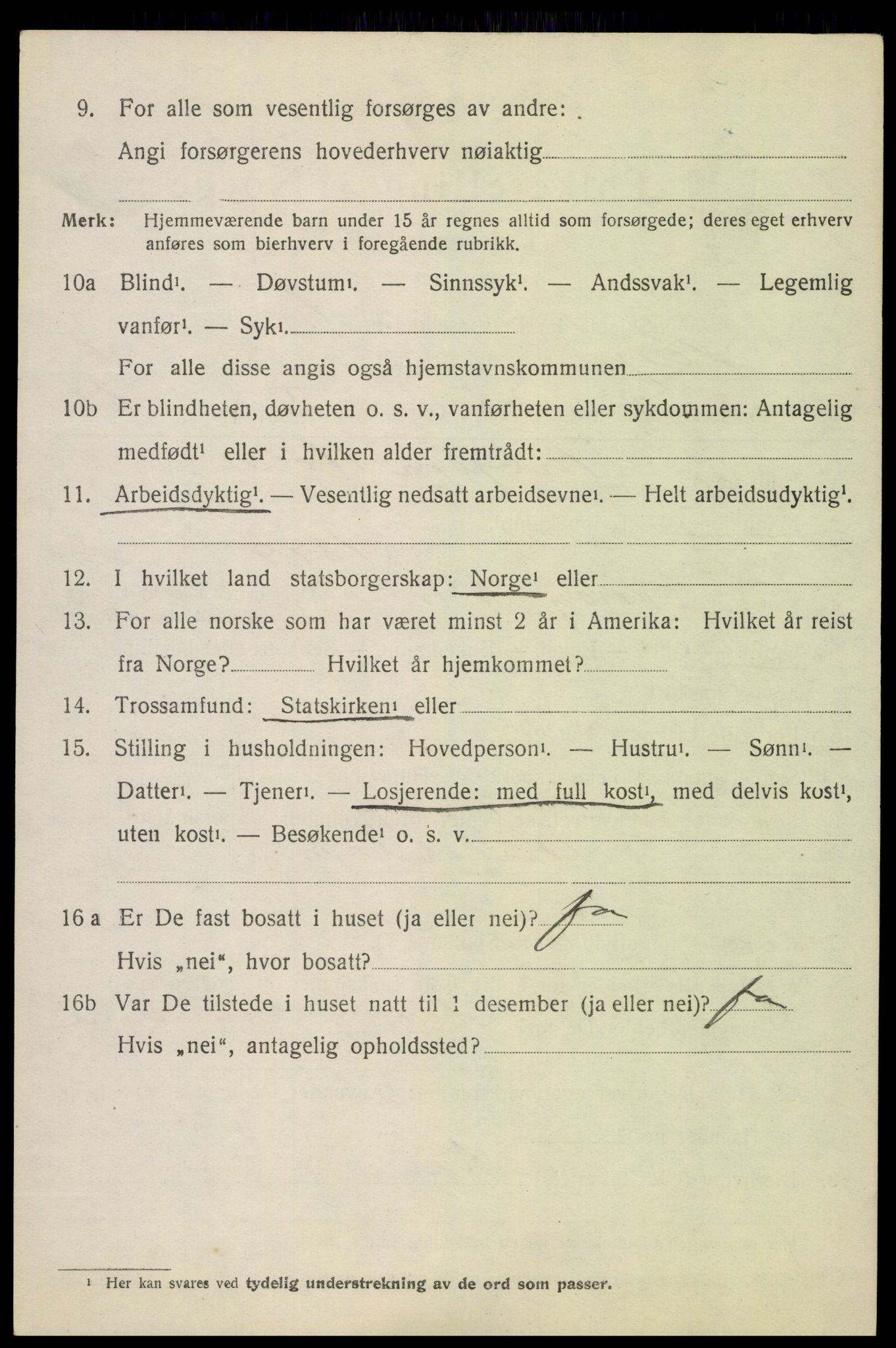 SAH, 1920 census for Lesja, 1920, p. 1615