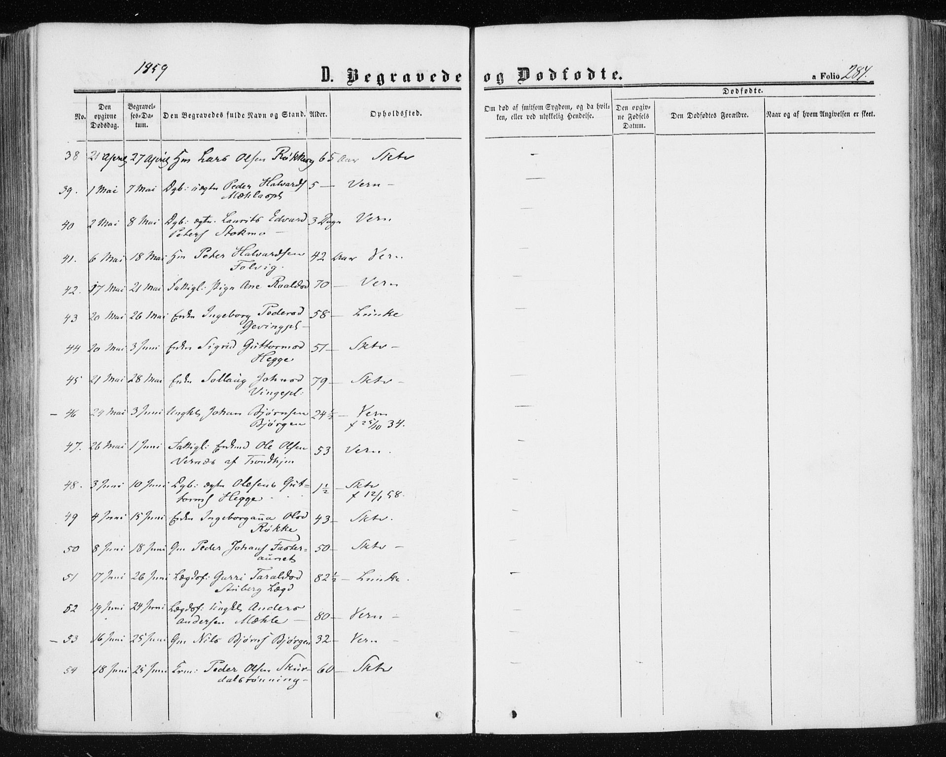 Ministerialprotokoller, klokkerbøker og fødselsregistre - Nord-Trøndelag, SAT/A-1458/709/L0075: Parish register (official) no. 709A15, 1859-1870, p. 284