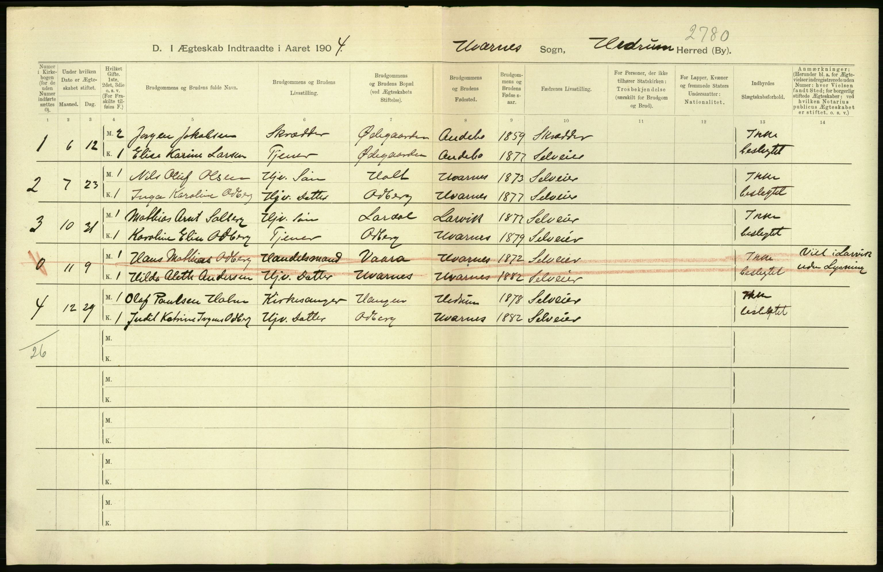 Statistisk sentralbyrå, Sosiodemografiske emner, Befolkning, AV/RA-S-2228/D/Df/Dfa/Dfab/L0008: Jarlsberg og Larvig amt: Fødte, gifte, døde, 1904, p. 382