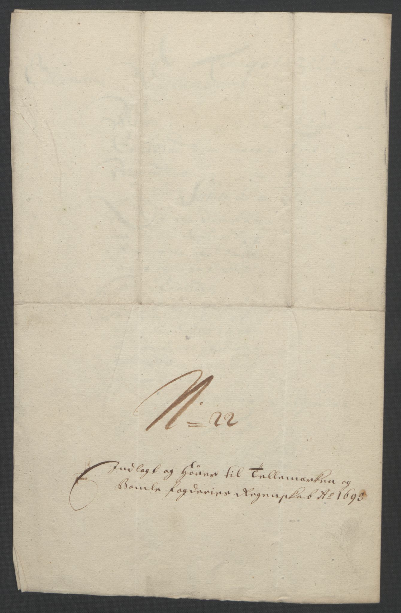 Rentekammeret inntil 1814, Reviderte regnskaper, Fogderegnskap, AV/RA-EA-4092/R36/L2093: Fogderegnskap Øvre og Nedre Telemark og Bamble, 1695, p. 478