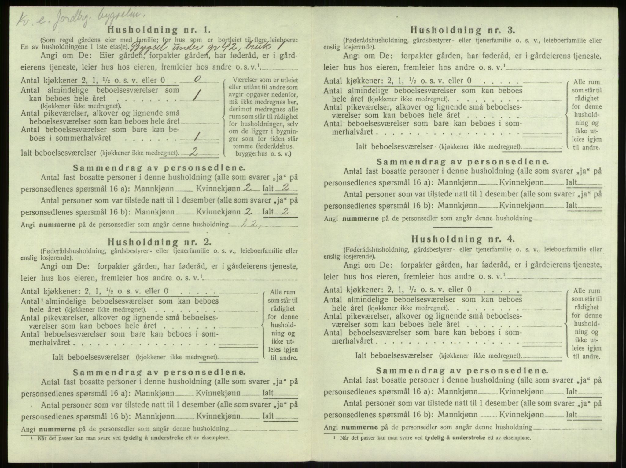 SAB, 1920 census for Manger, 1920, p. 1008