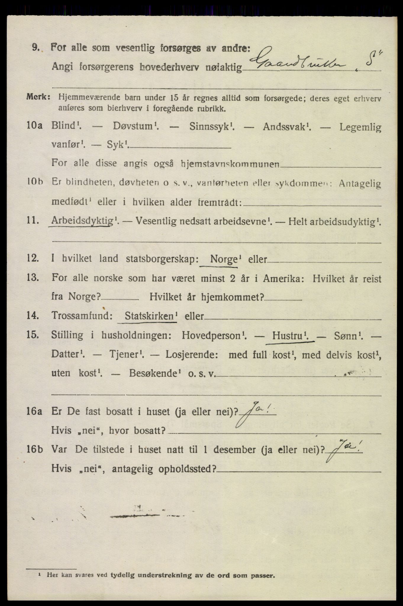 SAK, 1920 census for Froland, 1920, p. 966