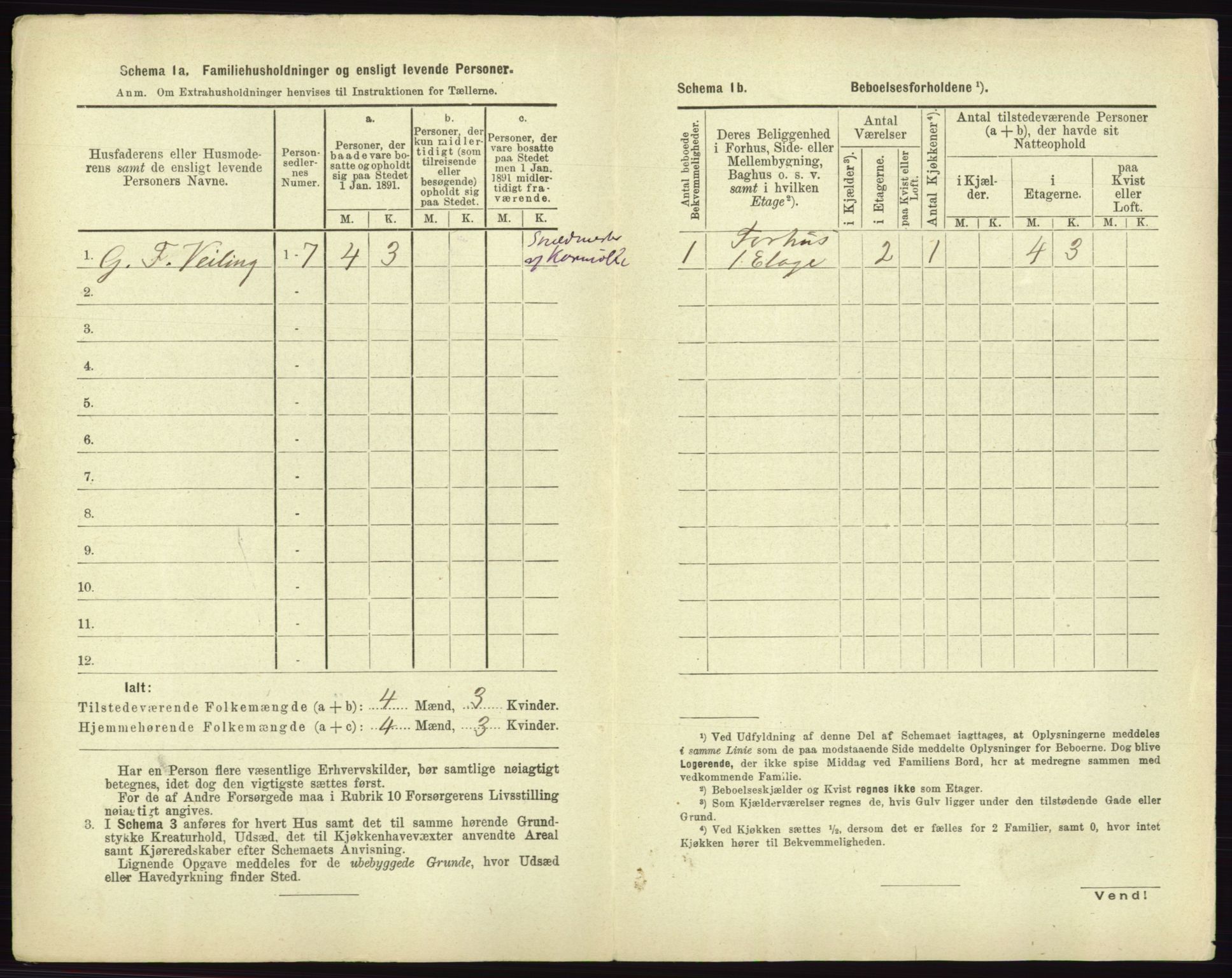 RA, 1891 census for 0101 Fredrikshald, 1891, p. 1745