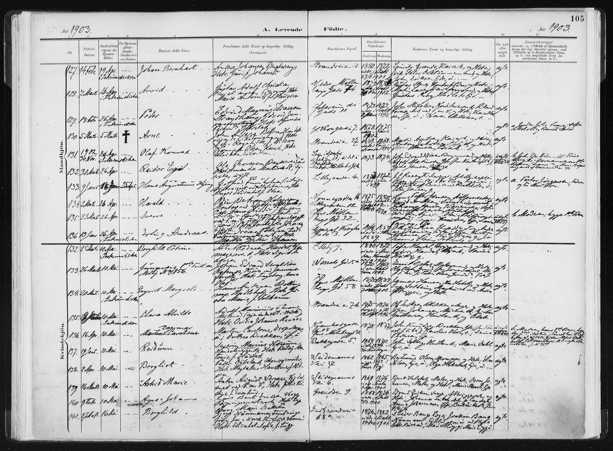 Ministerialprotokoller, klokkerbøker og fødselsregistre - Sør-Trøndelag, AV/SAT-A-1456/604/L0199: Parish register (official) no. 604A20I, 1901-1906, p. 105