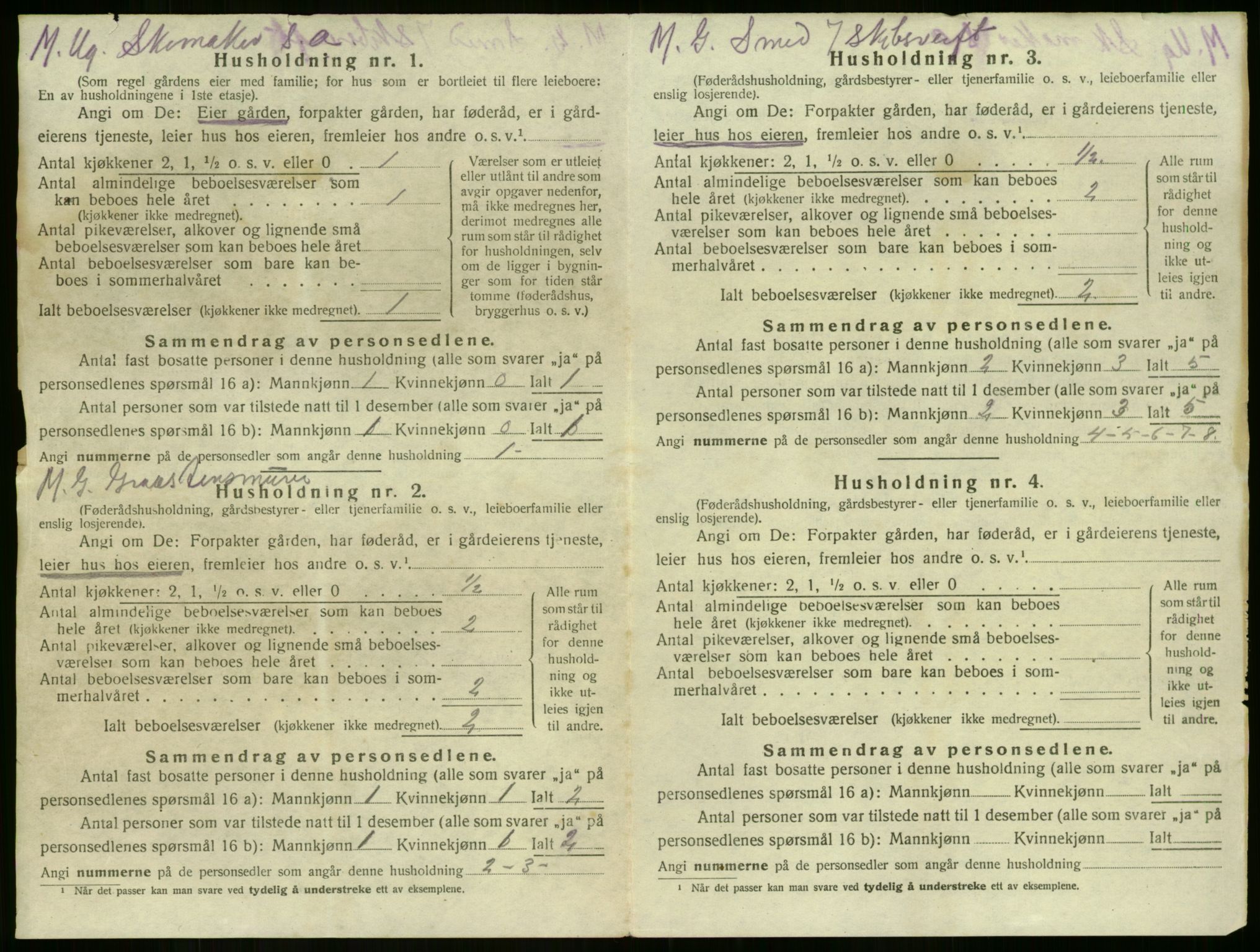 SAKO, 1920 census for Sem, 1920, p. 2550