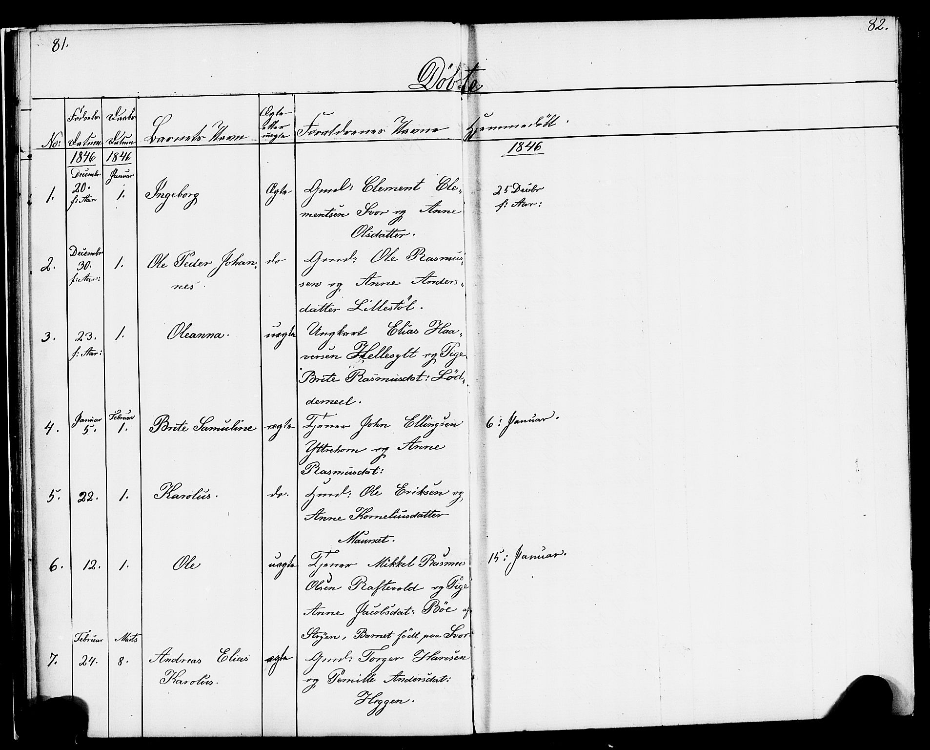 Hornindal sokneprestembete, SAB/A-82401/H/Haa/Haaa/L0001: Parish register (official) no. A 1, 1837-1866, p. 82-83