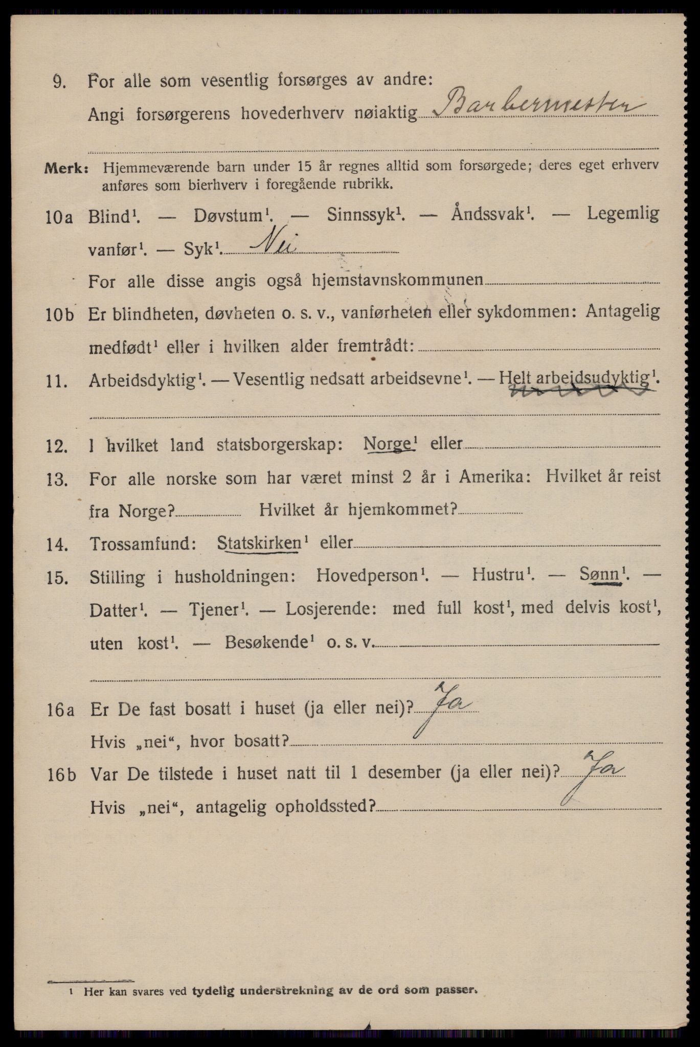 SAST, 1920 census for Haugesund, 1920, p. 15256