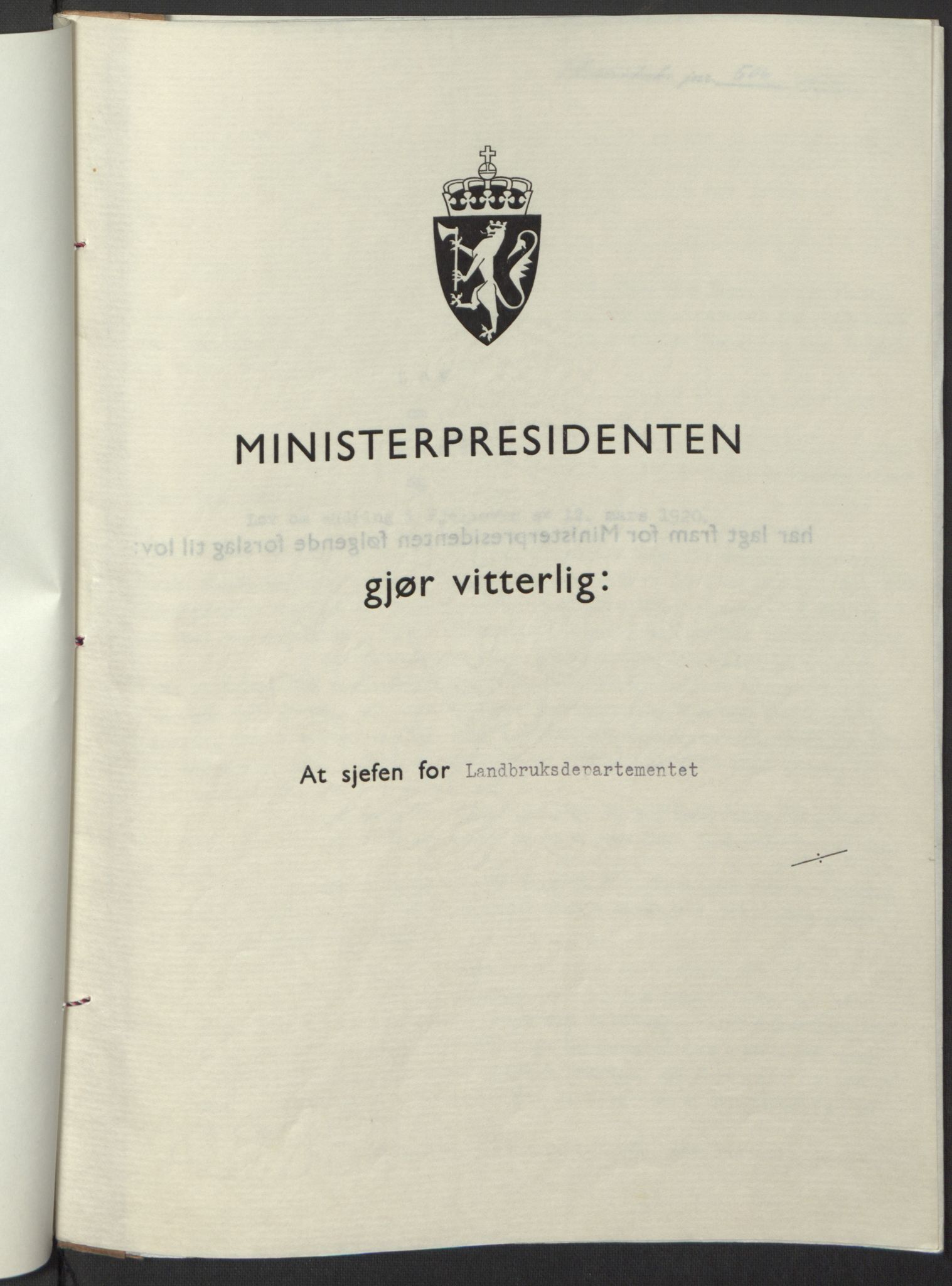NS-administrasjonen 1940-1945 (Statsrådsekretariatet, de kommisariske statsråder mm), RA/S-4279/D/Db/L0098: Lover II, 1942, p. 7