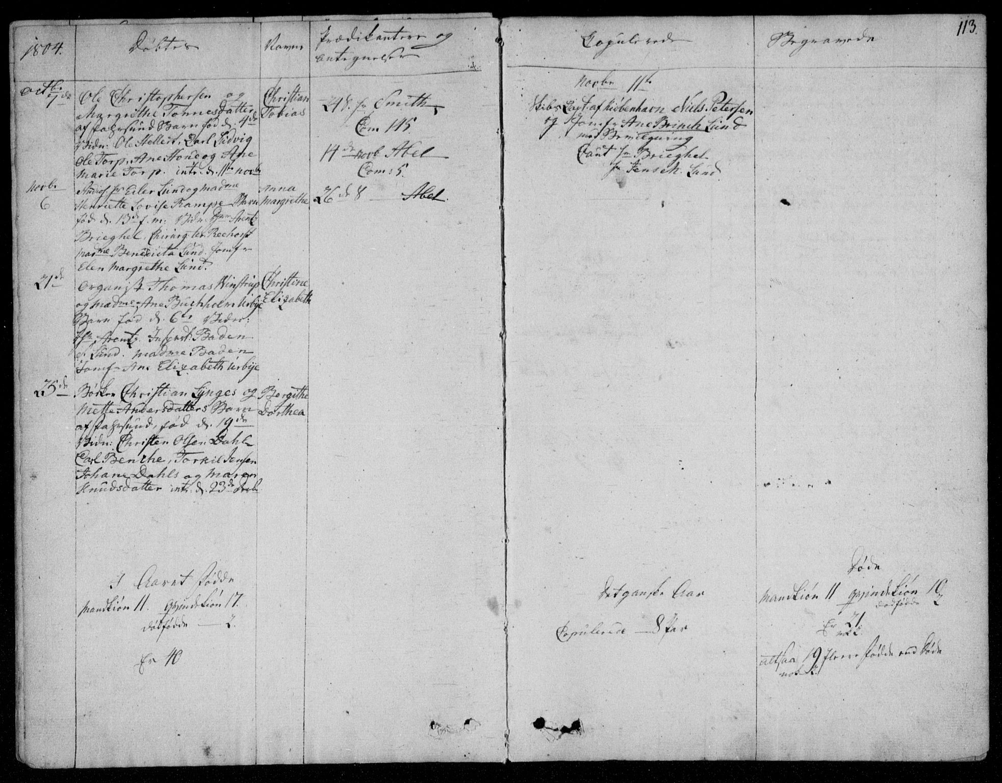 Farsund sokneprestkontor, AV/SAK-1111-0009/F/Fa/L0001: Parish register (official) no. A 1, 1784-1815, p. 113