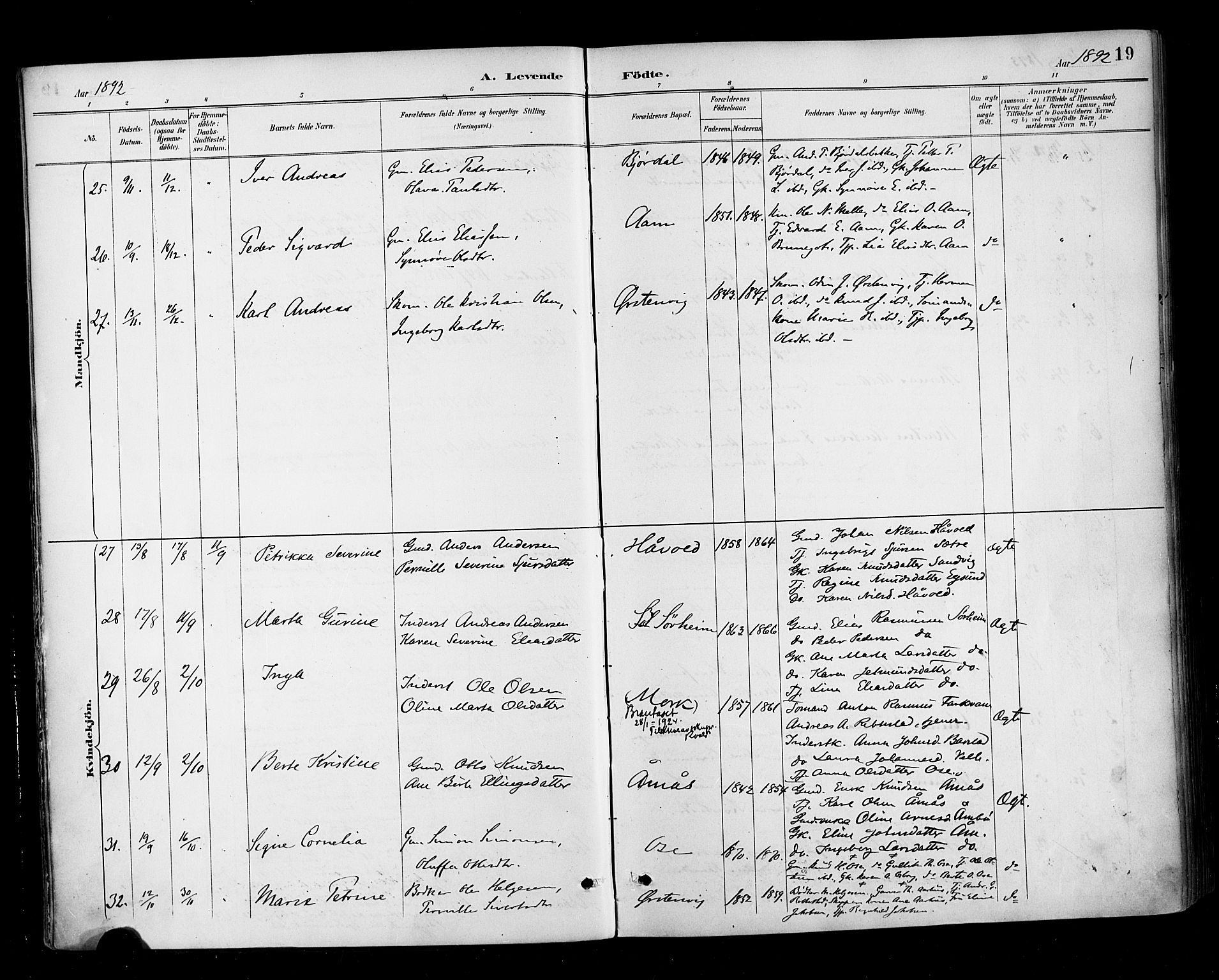 Ministerialprotokoller, klokkerbøker og fødselsregistre - Møre og Romsdal, AV/SAT-A-1454/513/L0177: Parish register (official) no. 513A04, 1890-1906, p. 19