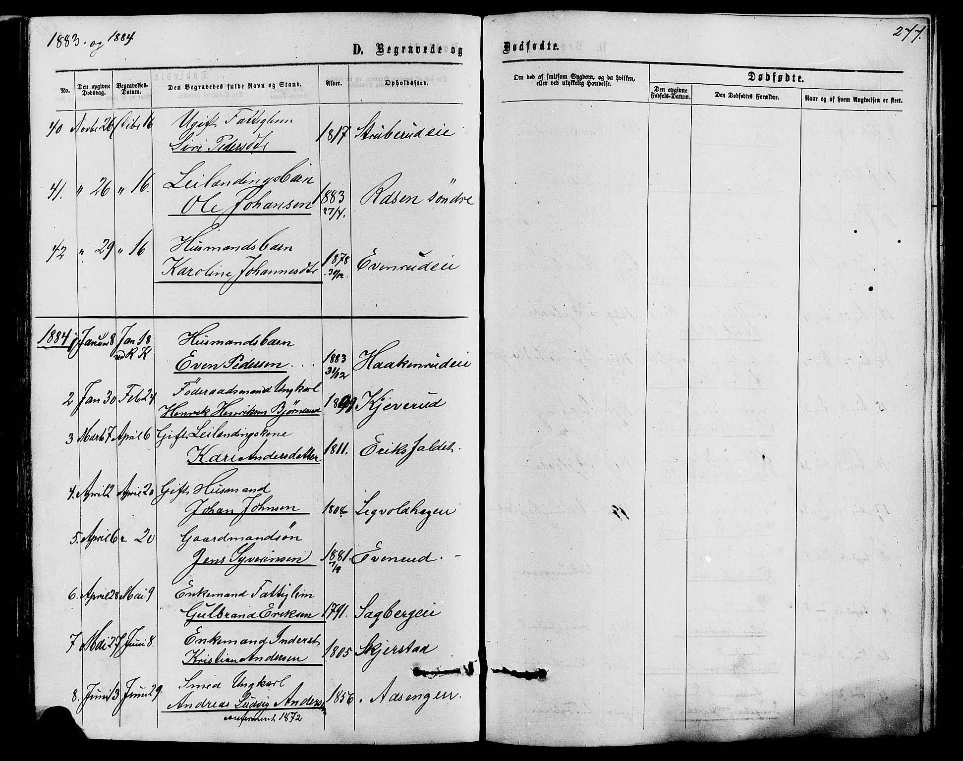 Romedal prestekontor, SAH/PREST-004/K/L0006: Parish register (official) no. 6, 1866-1886, p. 277
