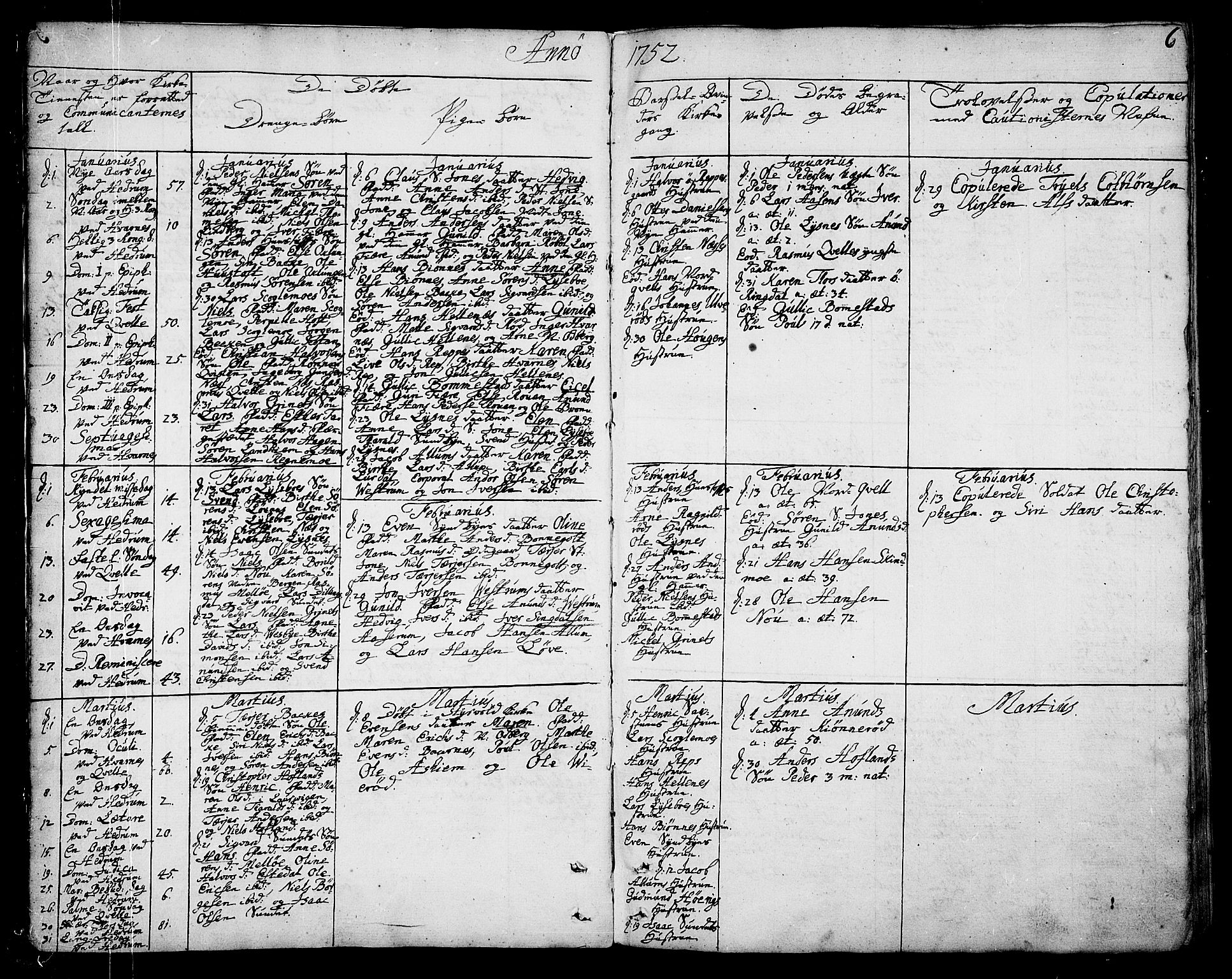 Hedrum kirkebøker, AV/SAKO-A-344/F/Fa/L0001: Parish register (official) no. I 1, 1751-1785, p. 6