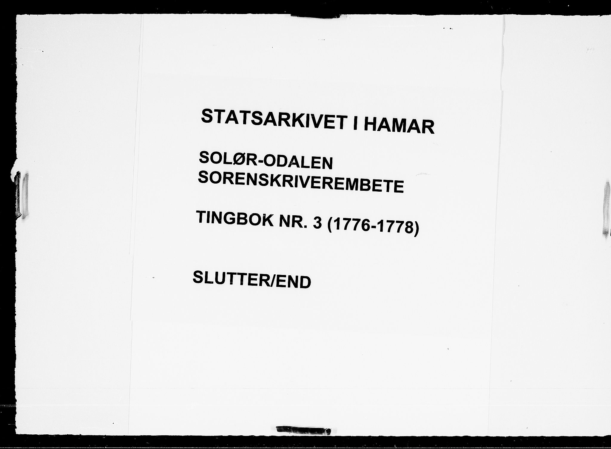 Solør og Odalen sorenskriveri, AV/SAH-TING-026/G/Gb/L0003: Tingbok, 1776-1778