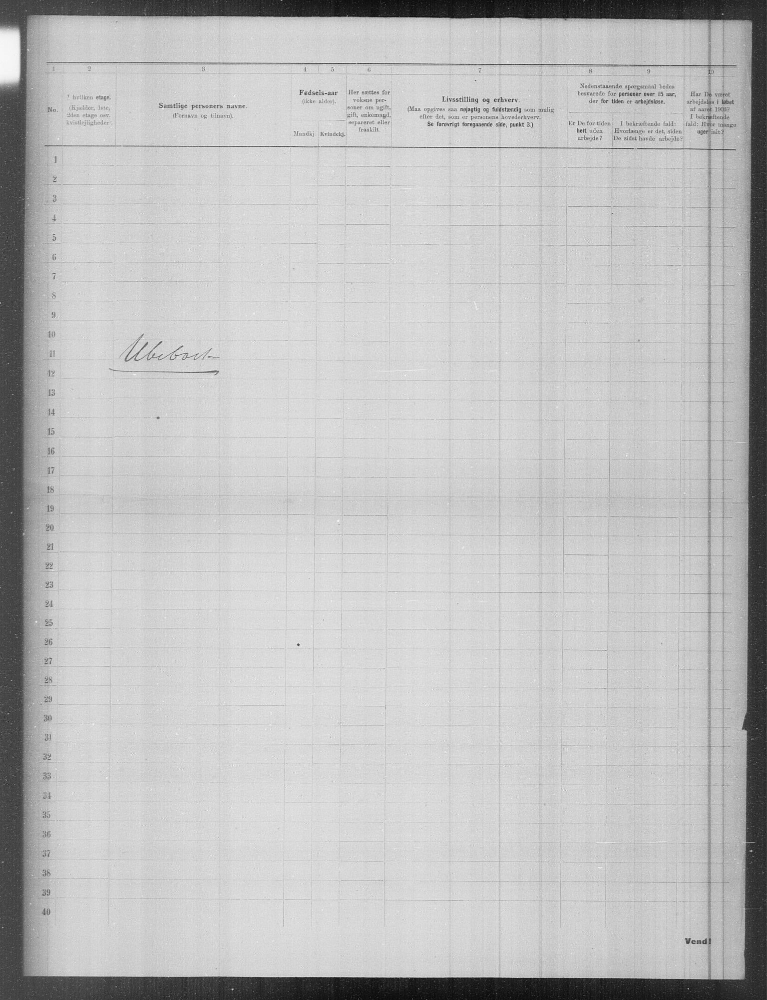 OBA, Municipal Census 1903 for Kristiania, 1903, p. 4201