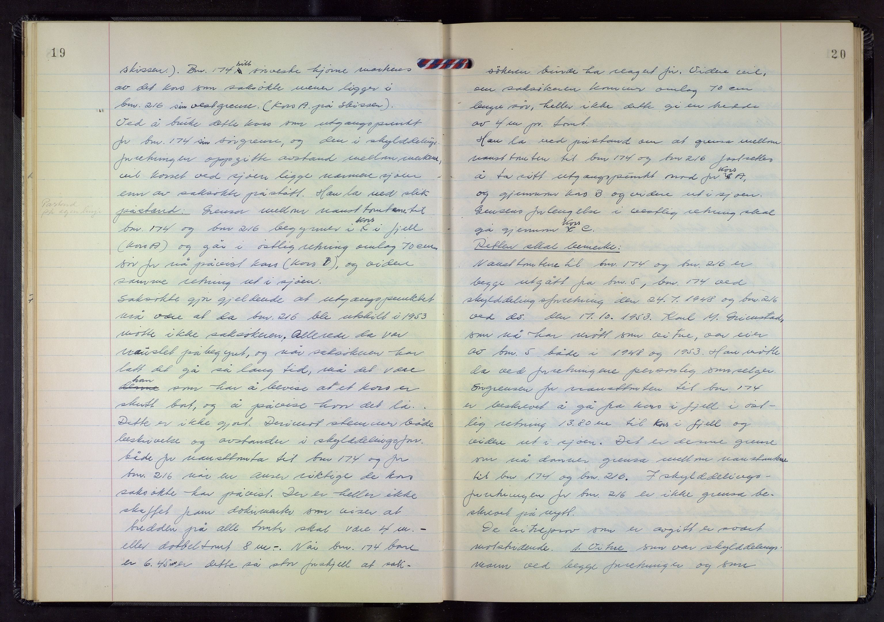 Hordaland jordskiftedøme - III Midhordland jordskiftedistrikt, AV/SAB-A-7001/A/Aa/L0034: Forhandlingsprotokoll, 1961-1967, p. 19-20