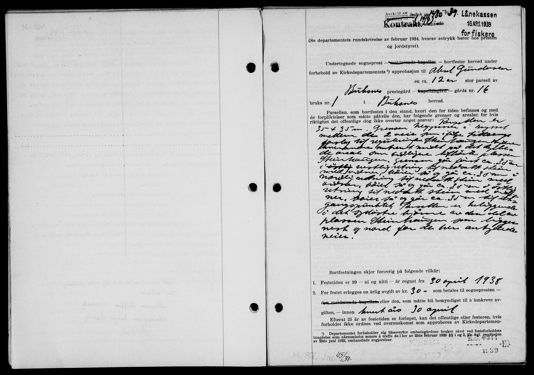 Lofoten sorenskriveri, SAT/A-0017/1/2/2C/L0006a: Mortgage book no. 6a, 1939-1939, Diary no: : 1480/1939