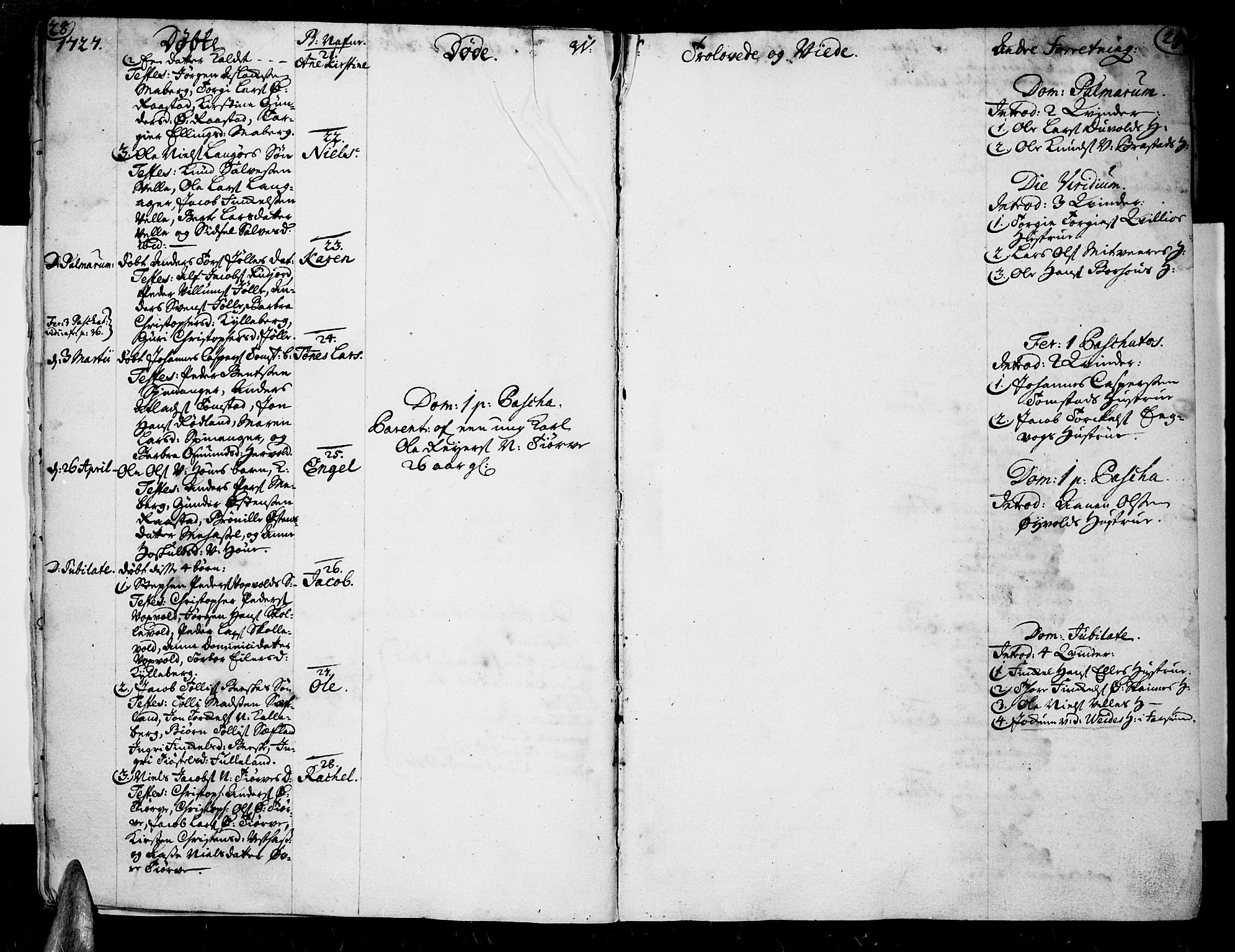 Lista sokneprestkontor, AV/SAK-1111-0027/F/Fa/L0002: Parish register (official) no. A 2 /1, 1726-1742, p. 28-29