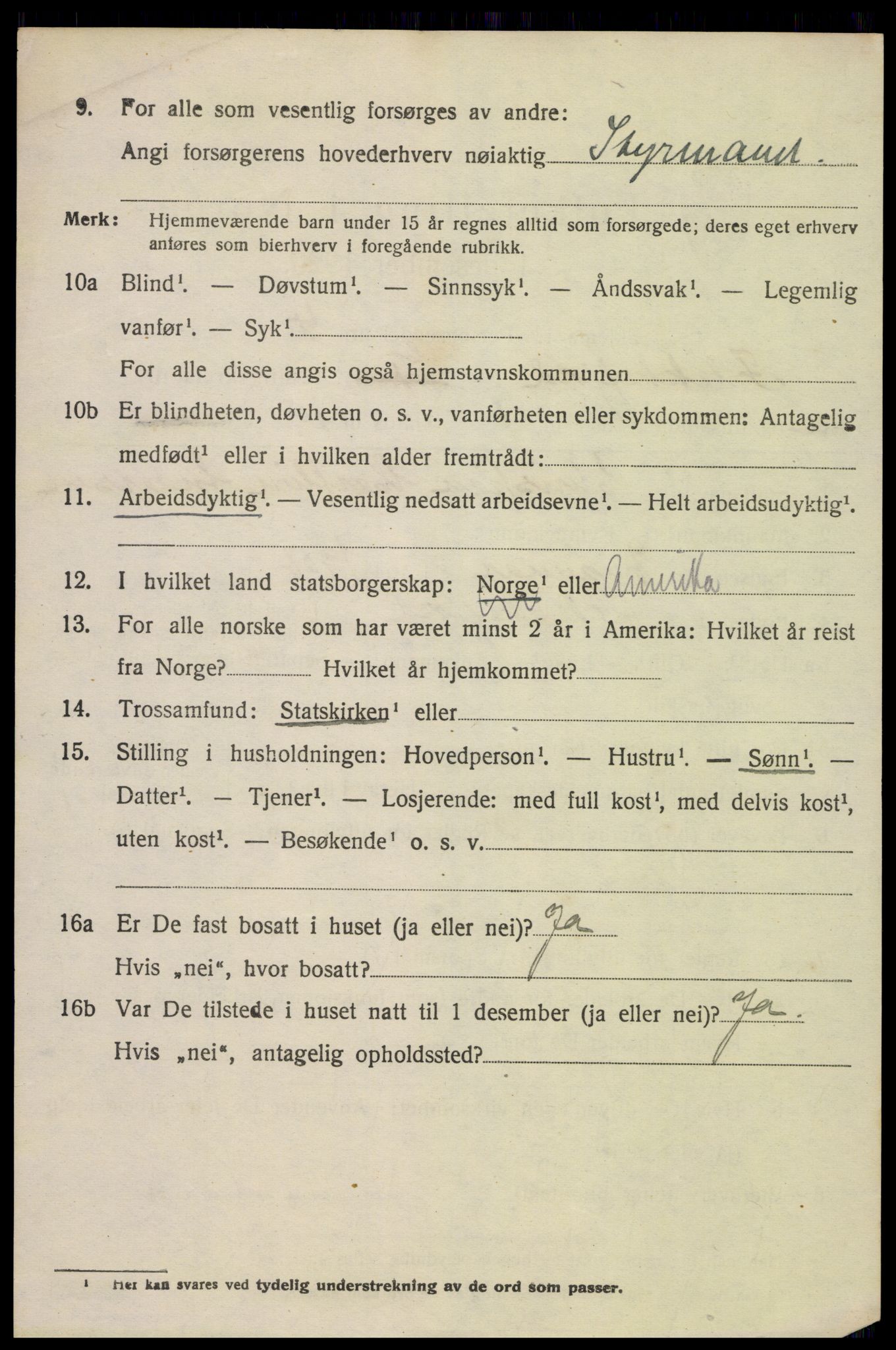 SAK, 1920 census for Flekkefjord, 1920, p. 2067