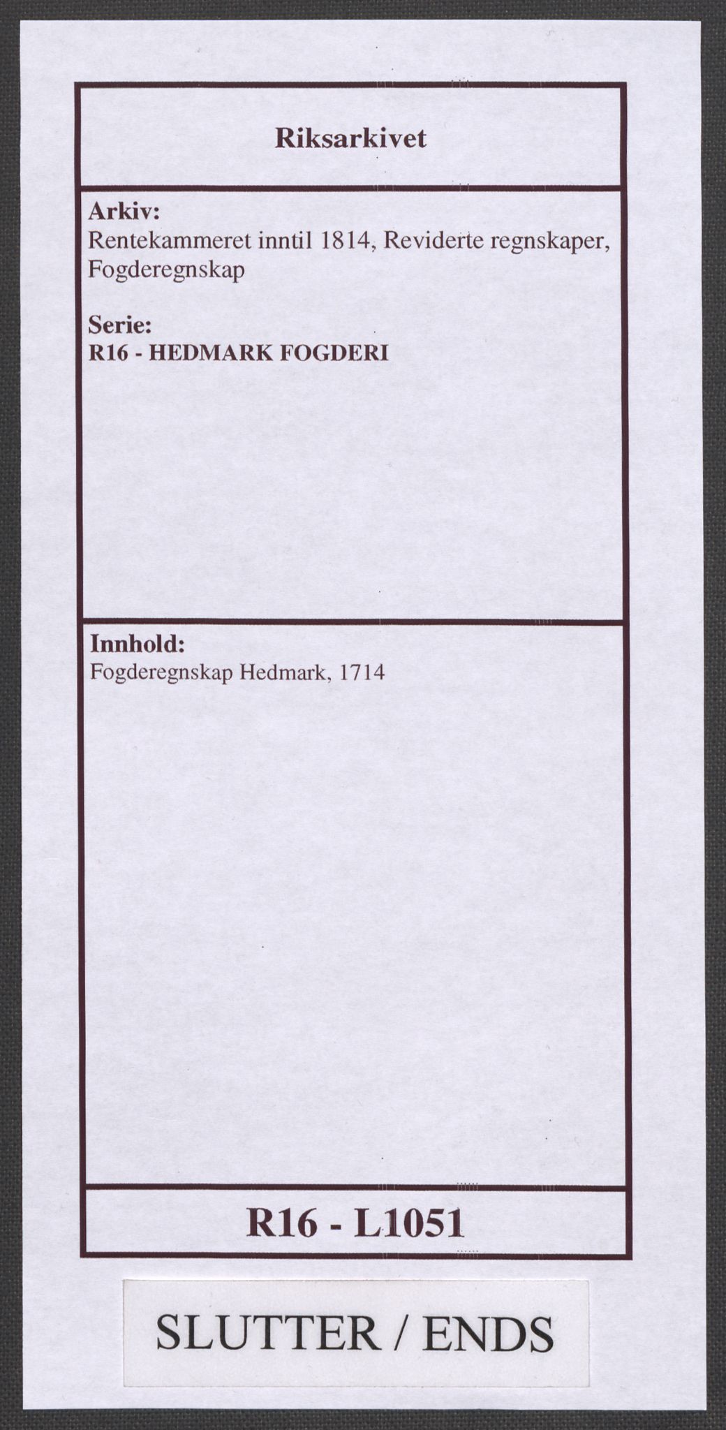 Rentekammeret inntil 1814, Reviderte regnskaper, Fogderegnskap, AV/RA-EA-4092/R16/L1051: Fogderegnskap Hedmark, 1714, p. 371