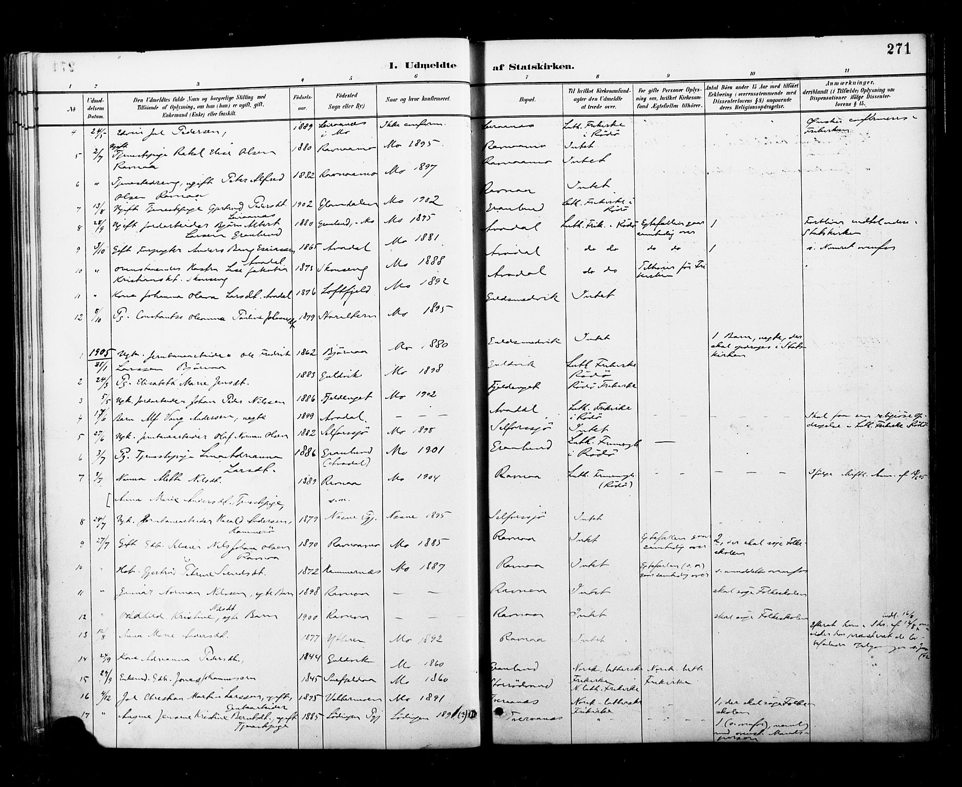 Ministerialprotokoller, klokkerbøker og fødselsregistre - Nordland, SAT/A-1459/827/L0401: Parish register (official) no. 827A13, 1887-1905, p. 271