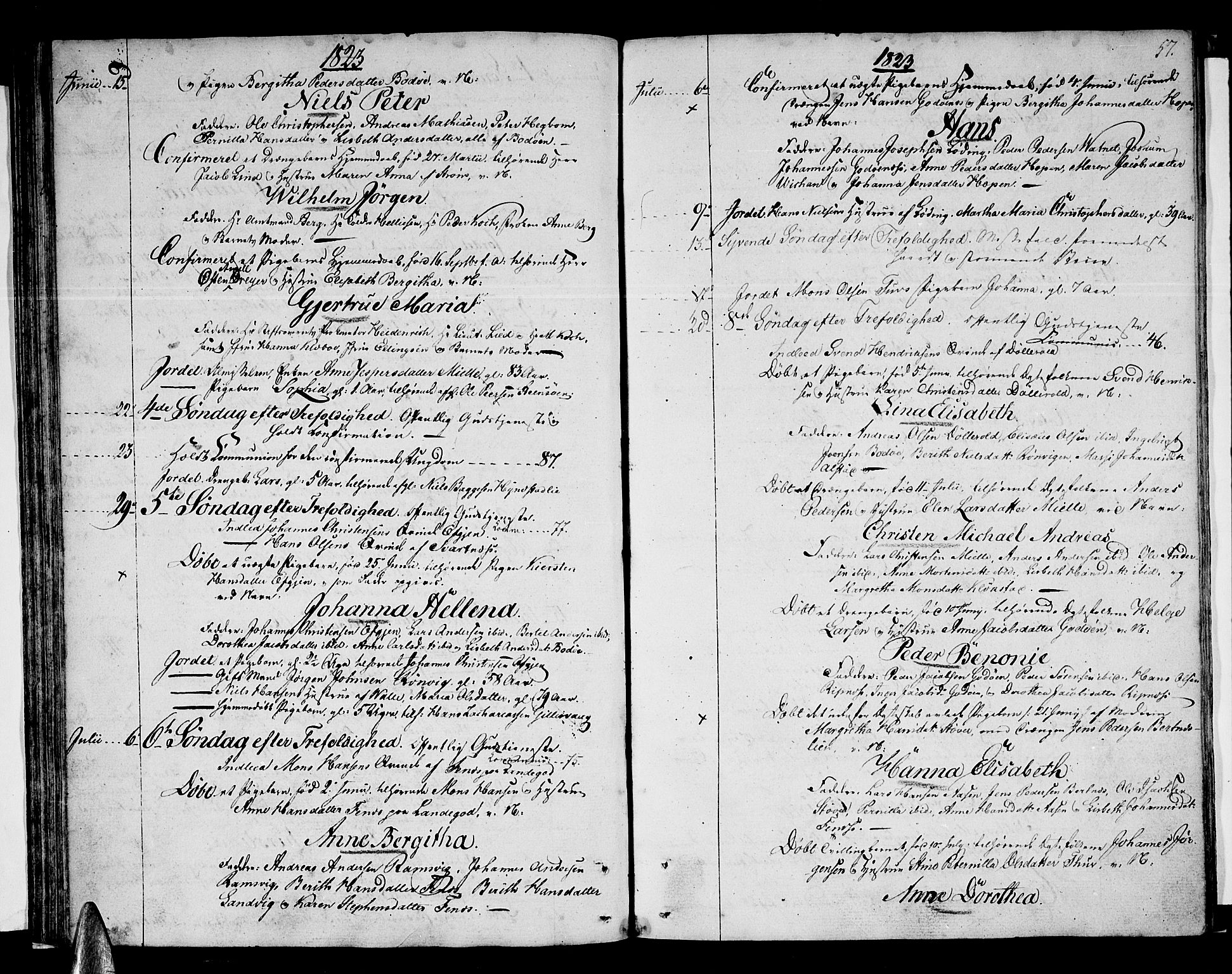 Ministerialprotokoller, klokkerbøker og fødselsregistre - Nordland, AV/SAT-A-1459/801/L0005: Parish register (official) no. 801A05, 1818-1834, p. 57