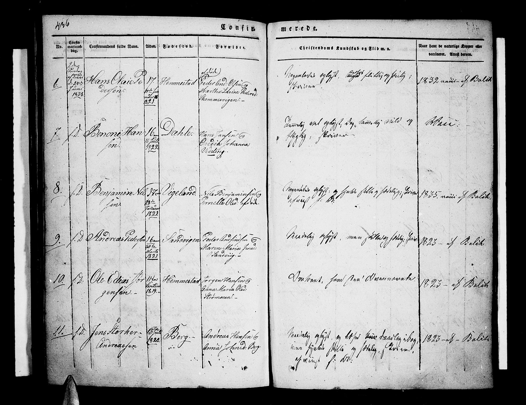 Kvæfjord sokneprestkontor, AV/SATØ-S-1323/G/Ga/Gaa/L0003kirke: Parish register (official) no. 3, 1830-1857, p. 436