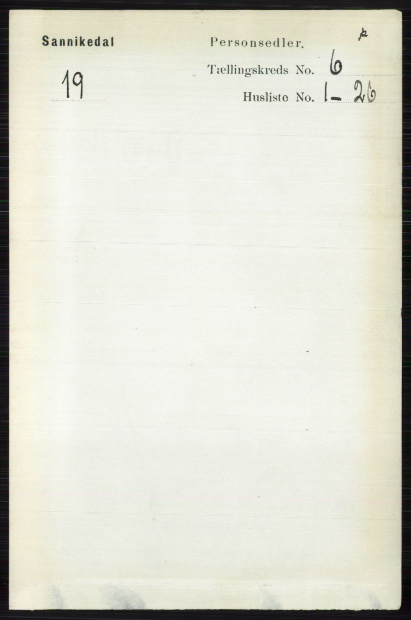 RA, 1891 census for 0816 Sannidal, 1891, p. 2551