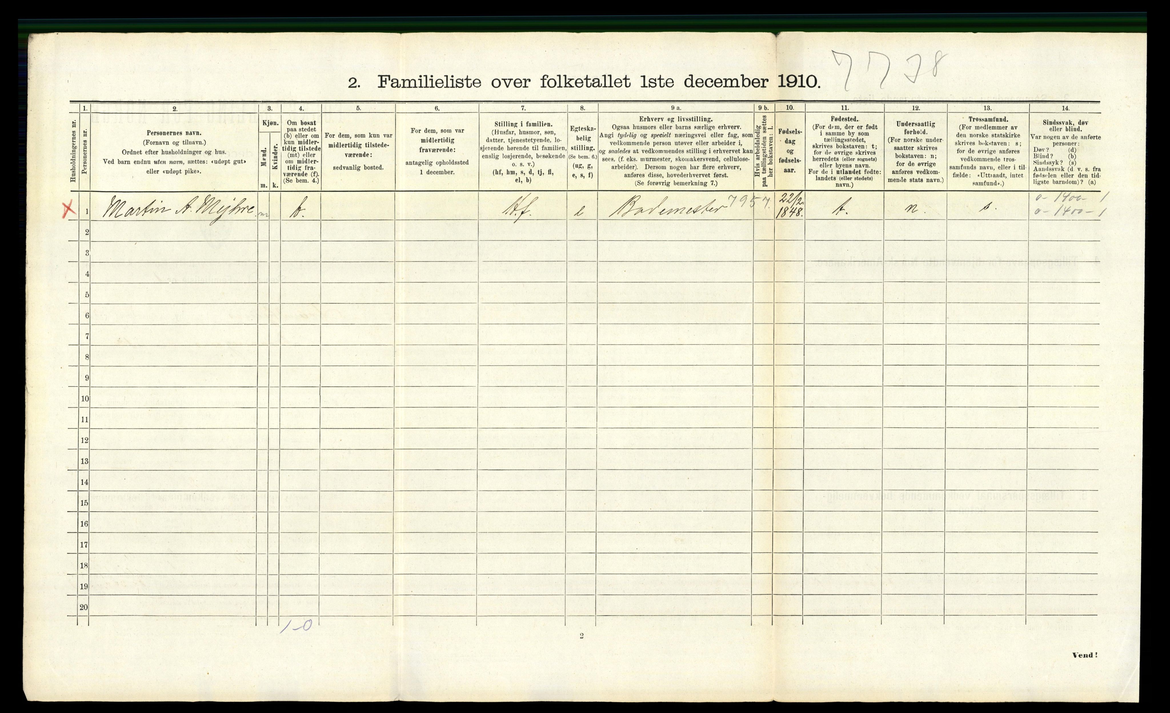 RA, 1910 census for Trondheim, 1910, p. 8776