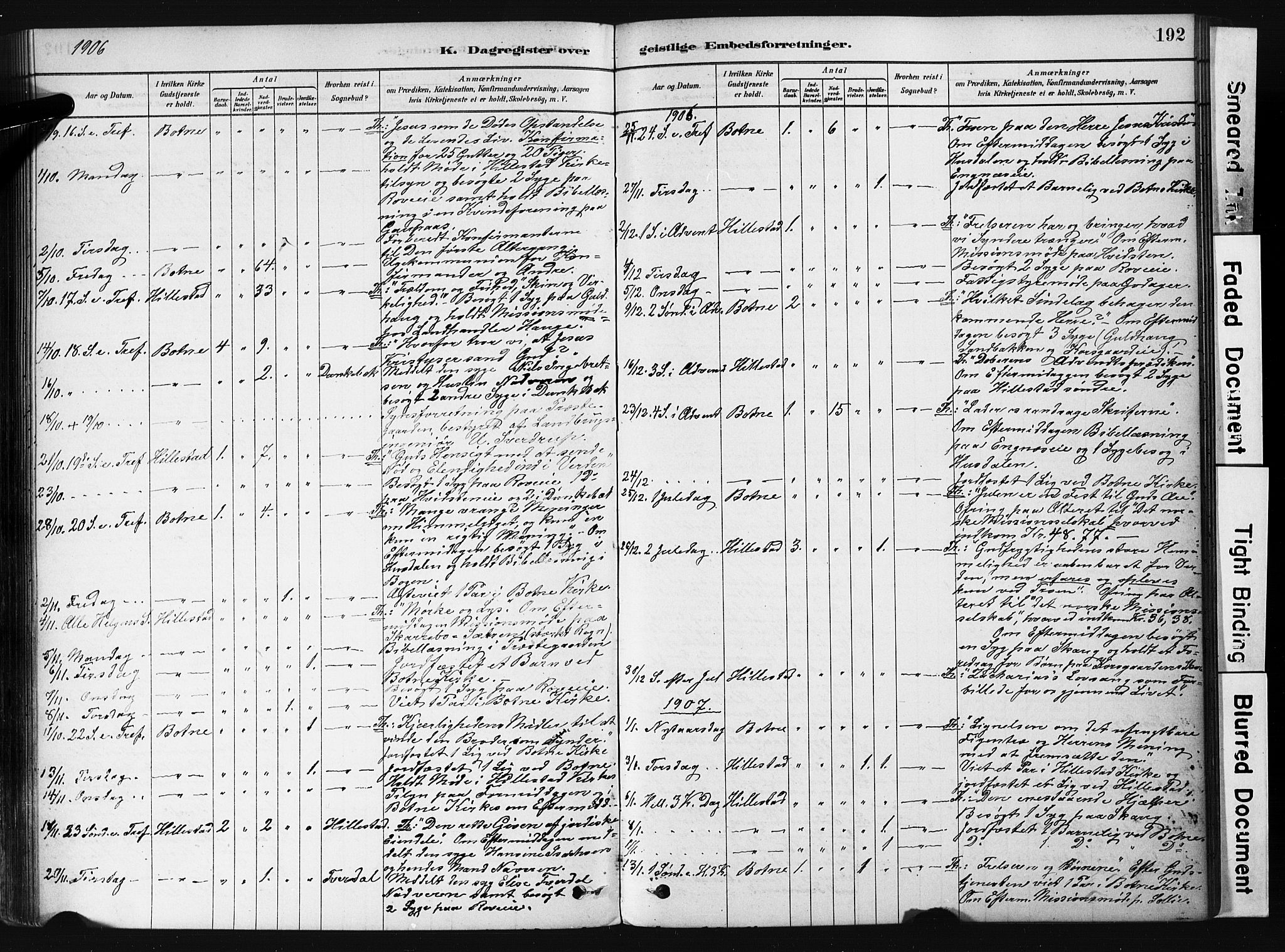 Botne kirkebøker, AV/SAKO-A-340/F/Fb/L0001: Parish register (official) no. II 1, 1878-1902, p. 192