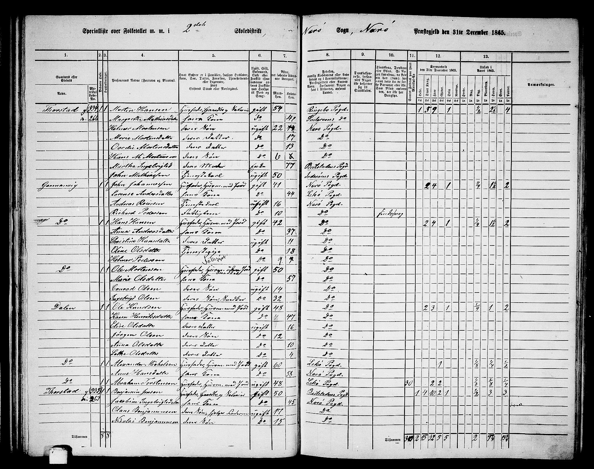 RA, 1865 census for Nærøy, 1865, p. 36