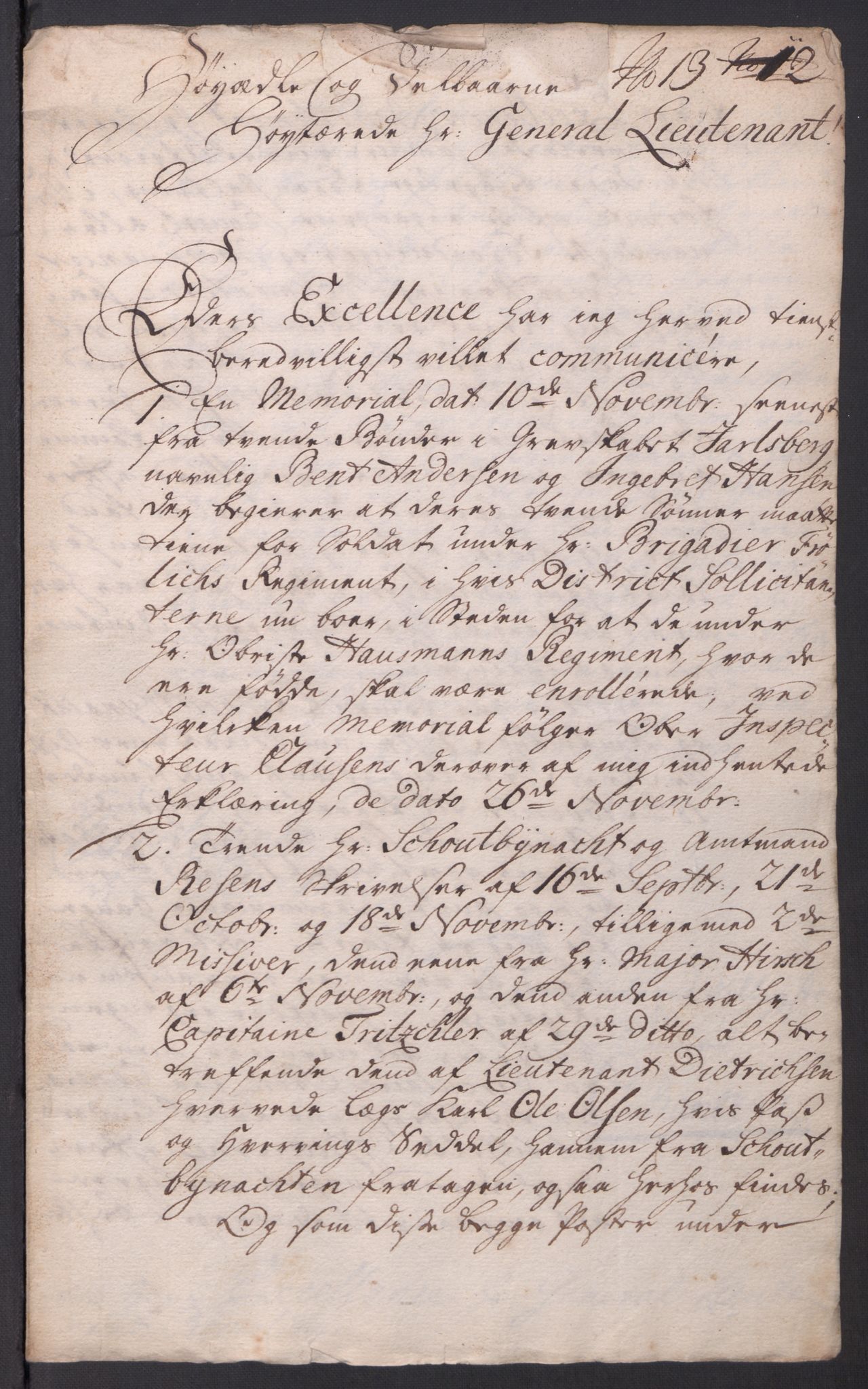 Kommanderende general (KG I) med Det norske krigsdirektorium, AV/RA-EA-5419/D/L0061: Stattholderens, stiftamtmenns og amtmenns brev, 1731-1740, p. 50