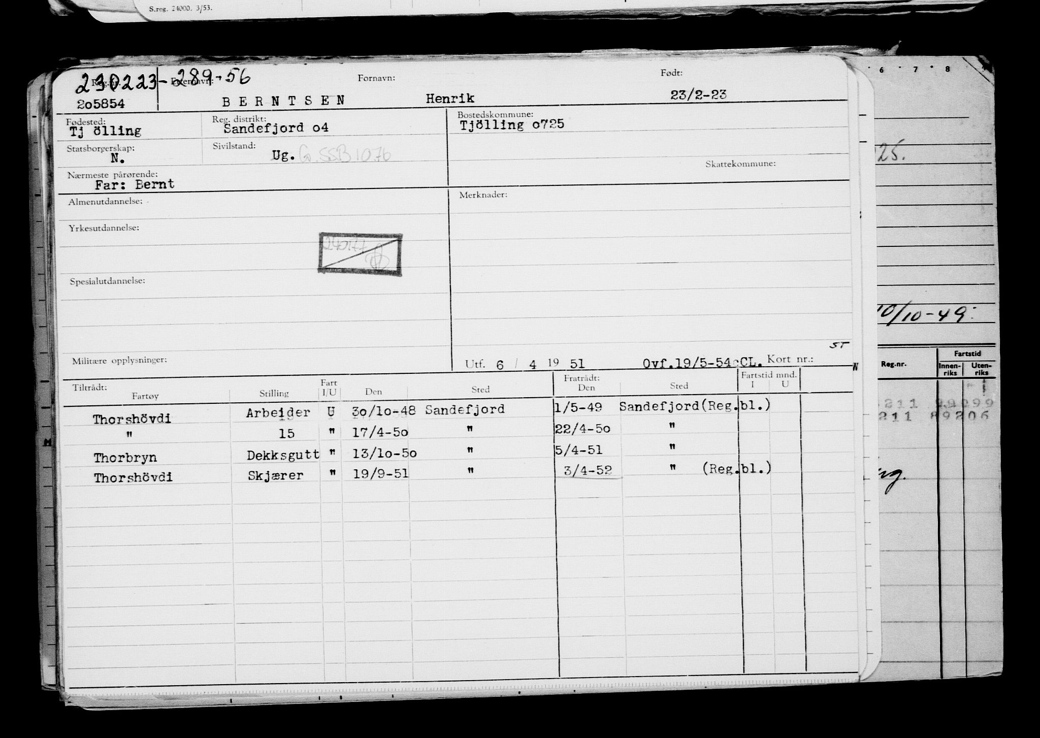 Direktoratet for sjømenn, AV/RA-S-3545/G/Gb/L0215: Hovedkort, 1923, p. 658