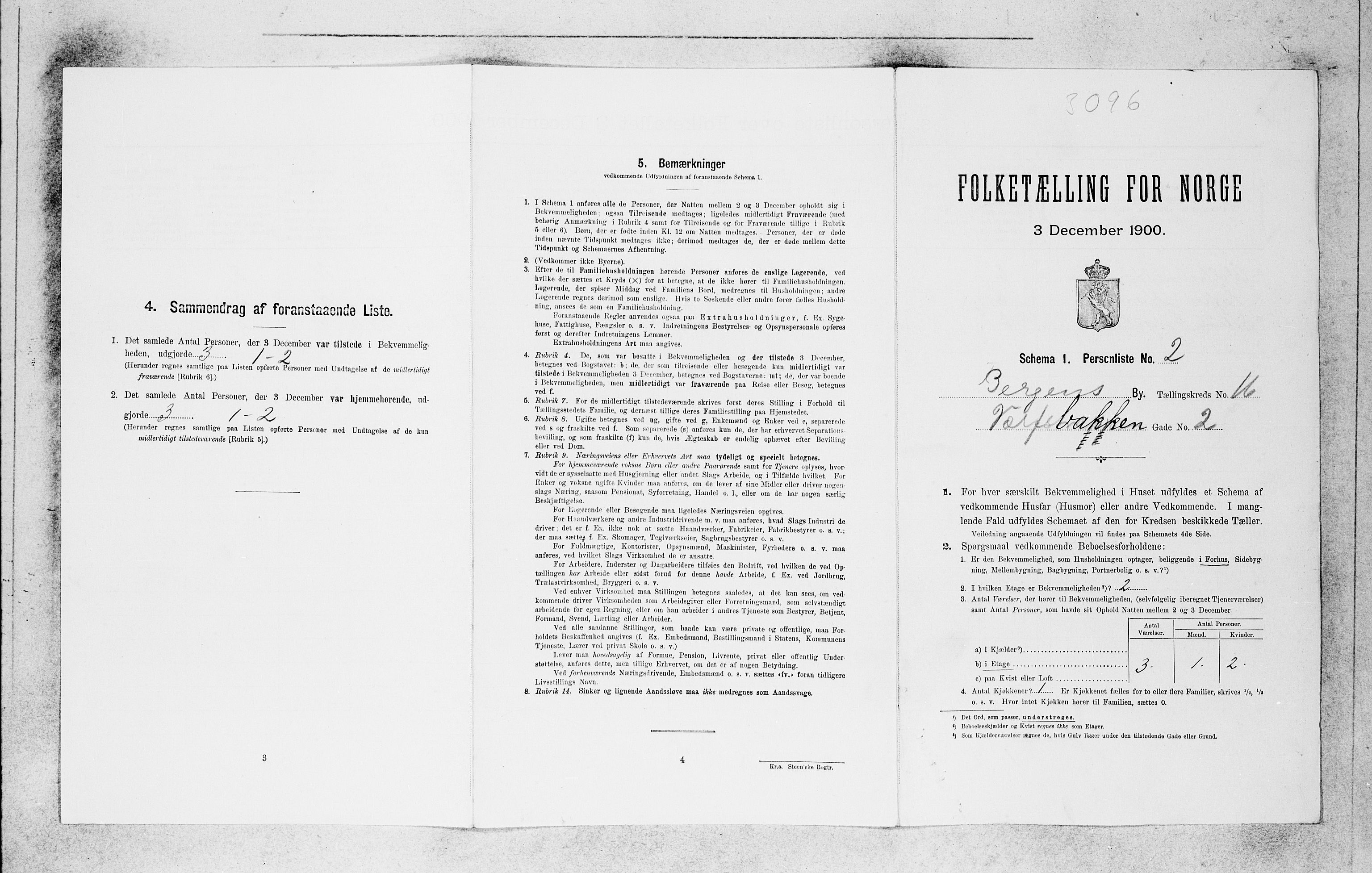 SAB, 1900 census for Bergen, 1900, p. 3035