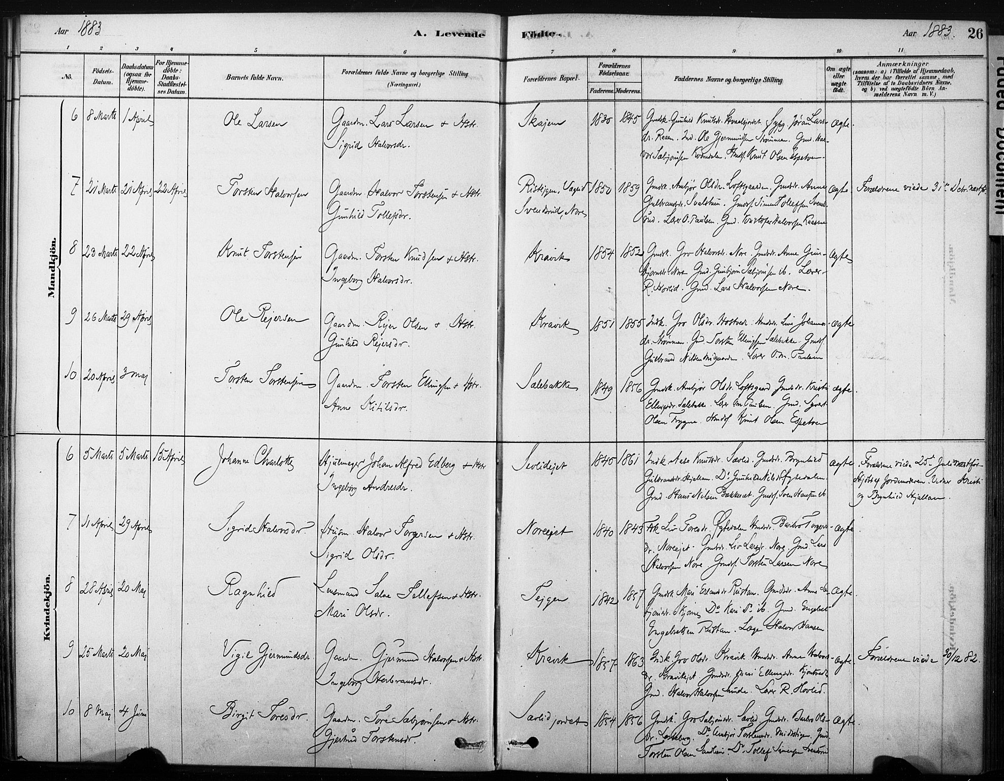 Nore kirkebøker, AV/SAKO-A-238/F/Fb/L0001: Parish register (official) no. II 1, 1878-1886, p. 26