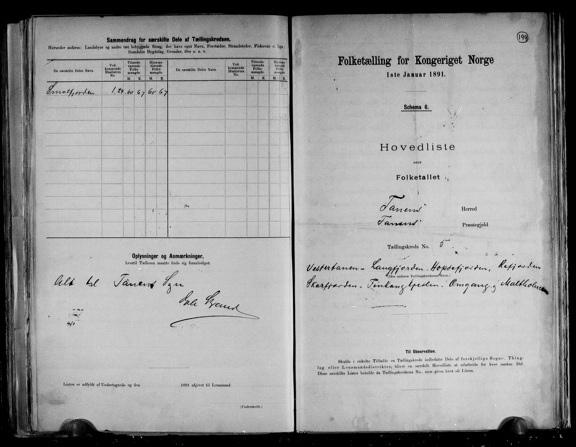 RA, 1891 census for 2025 Tana, 1891, p. 15