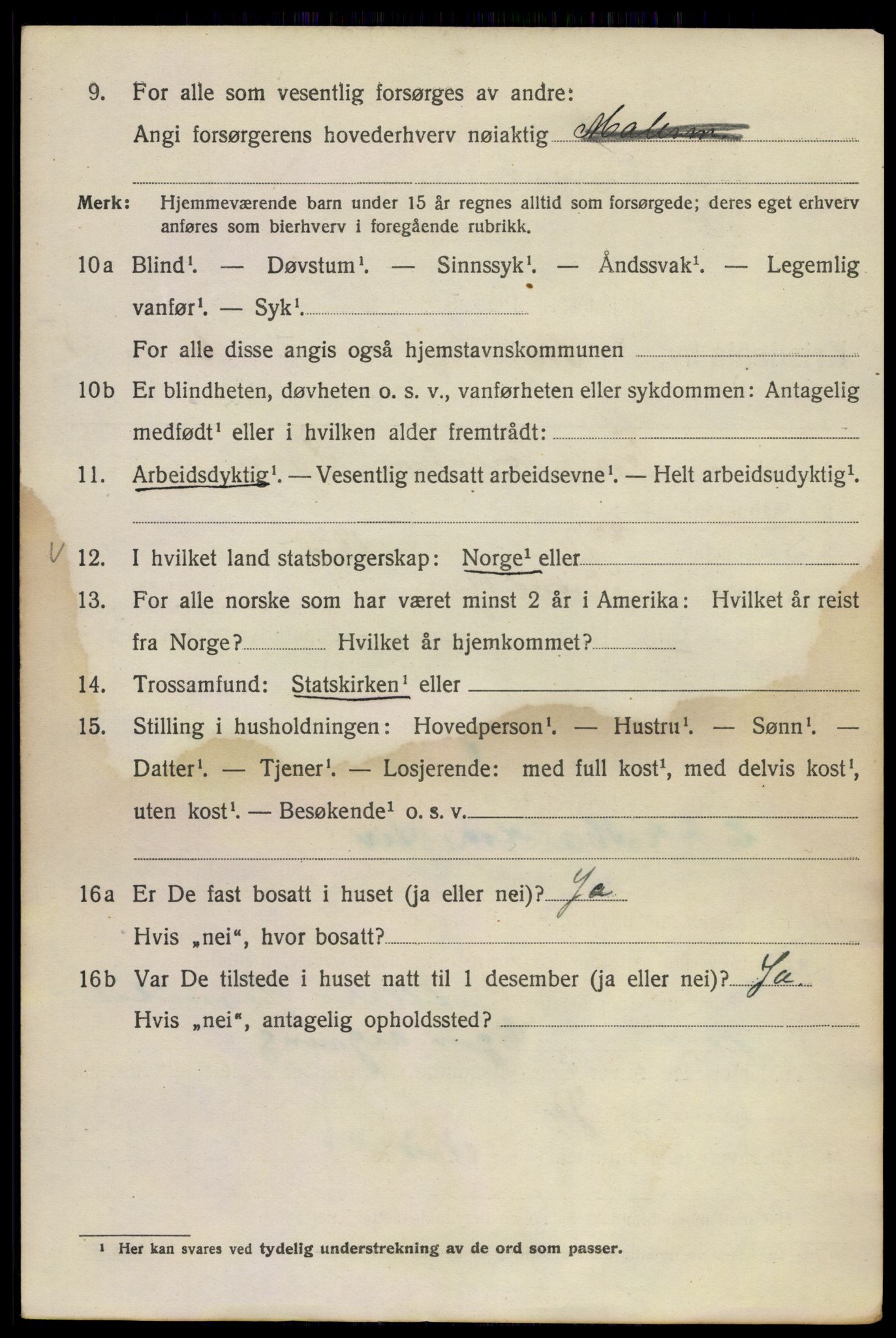 SAO, 1920 census for Kristiania, 1920, p. 536202