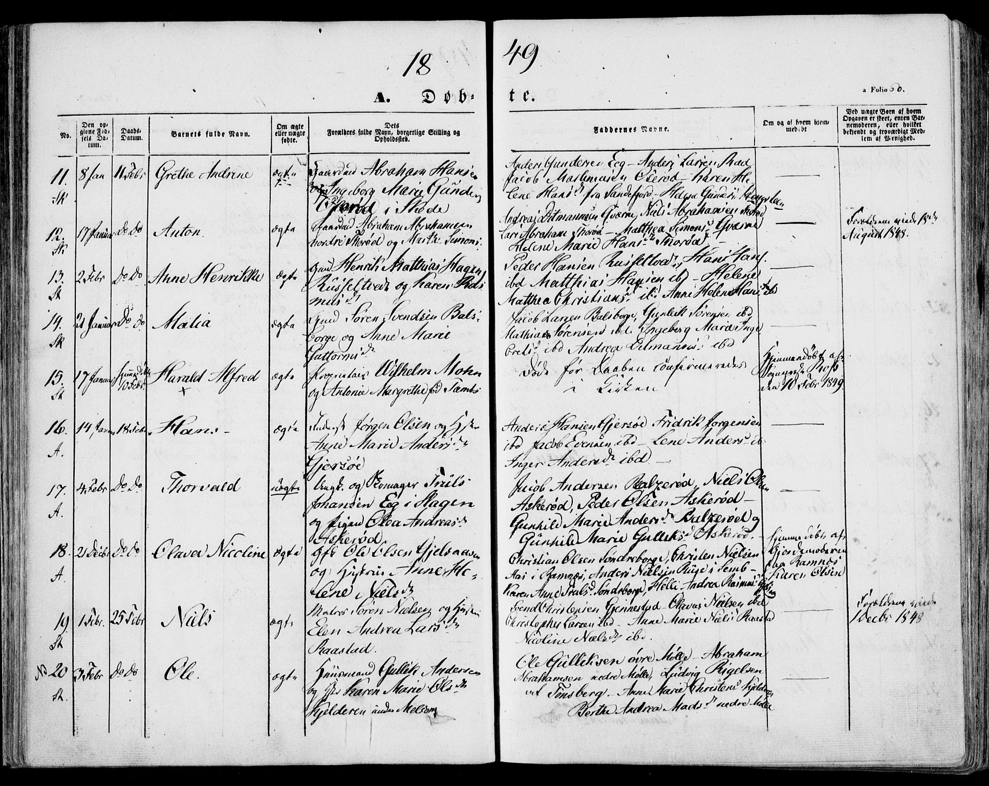 Stokke kirkebøker, AV/SAKO-A-320/F/Fa/L0007: Parish register (official) no. I 7, 1844-1857, p. 60