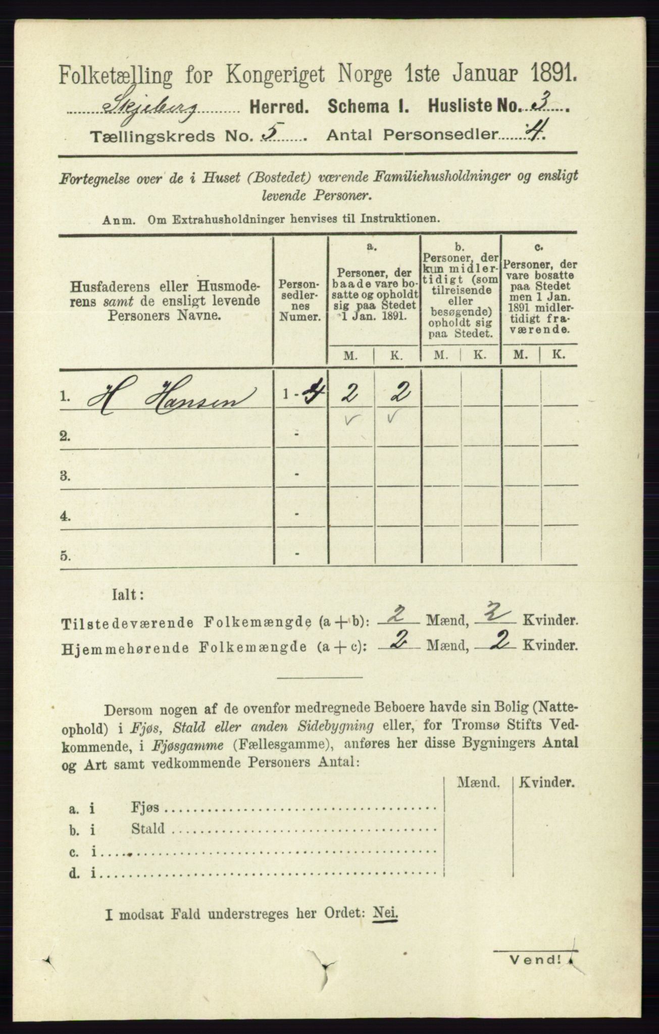 RA, 1891 census for 0115 Skjeberg, 1891, p. 2196