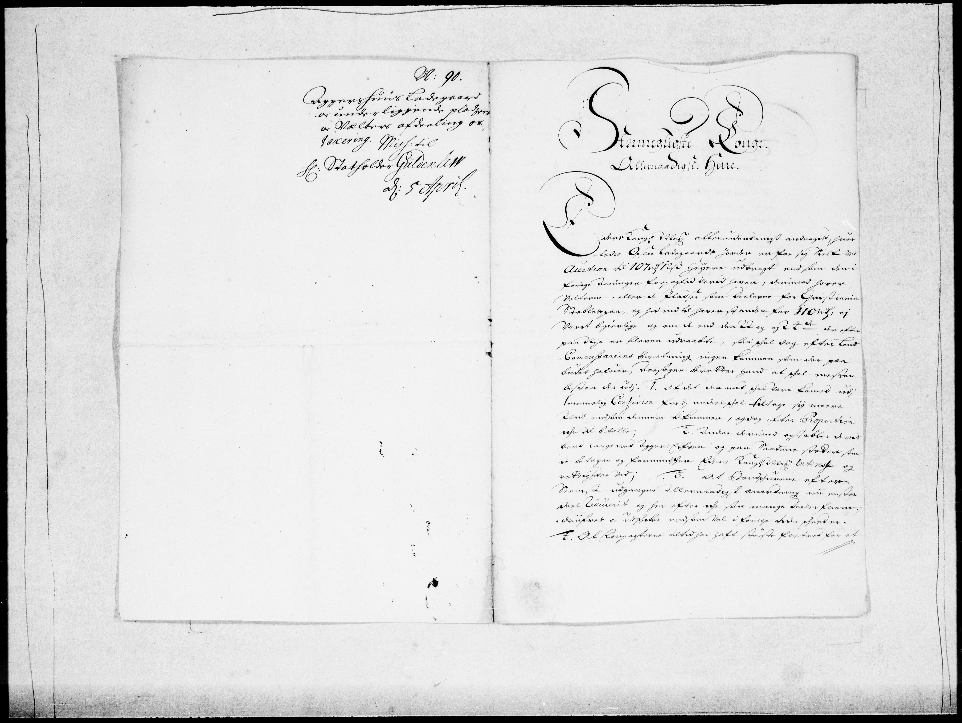 Danske Kanselli 1572-1799, AV/RA-EA-3023/F/Fc/Fcc/Fcca/L0043: Norske innlegg 1572-1799, 1689-1690, p. 291